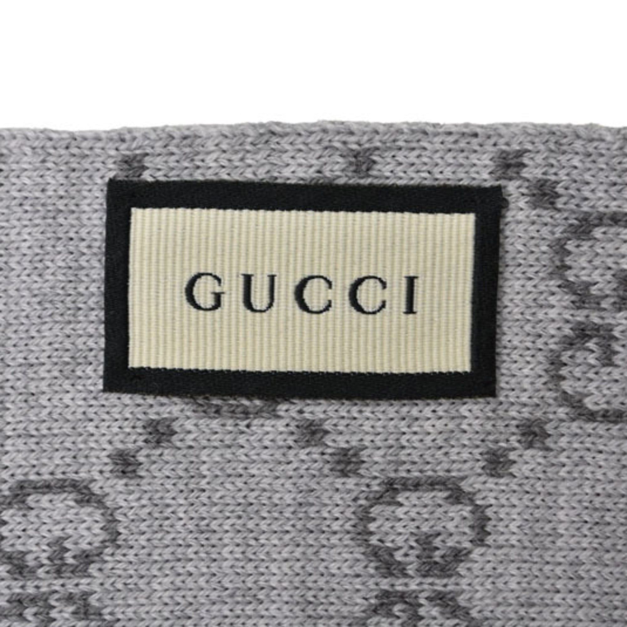 Gucci Gucci Winter Scarf, 100% Wool with GG Pattern, Light Gray, 325806 3G206 1263 Size ONE SIZE - 6 Thumbnail