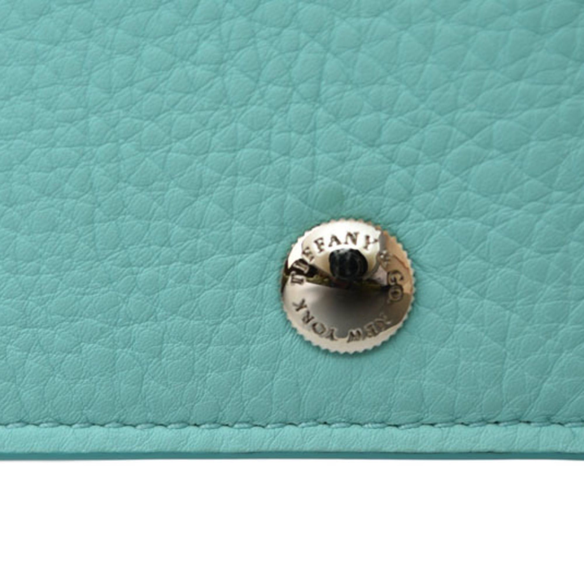 Tiffany & Co. Tiffany & Co. Vertical Fold Card Case, Coin Mini Wallet, Blue, Cream Size ONE SIZE - 5 Thumbnail