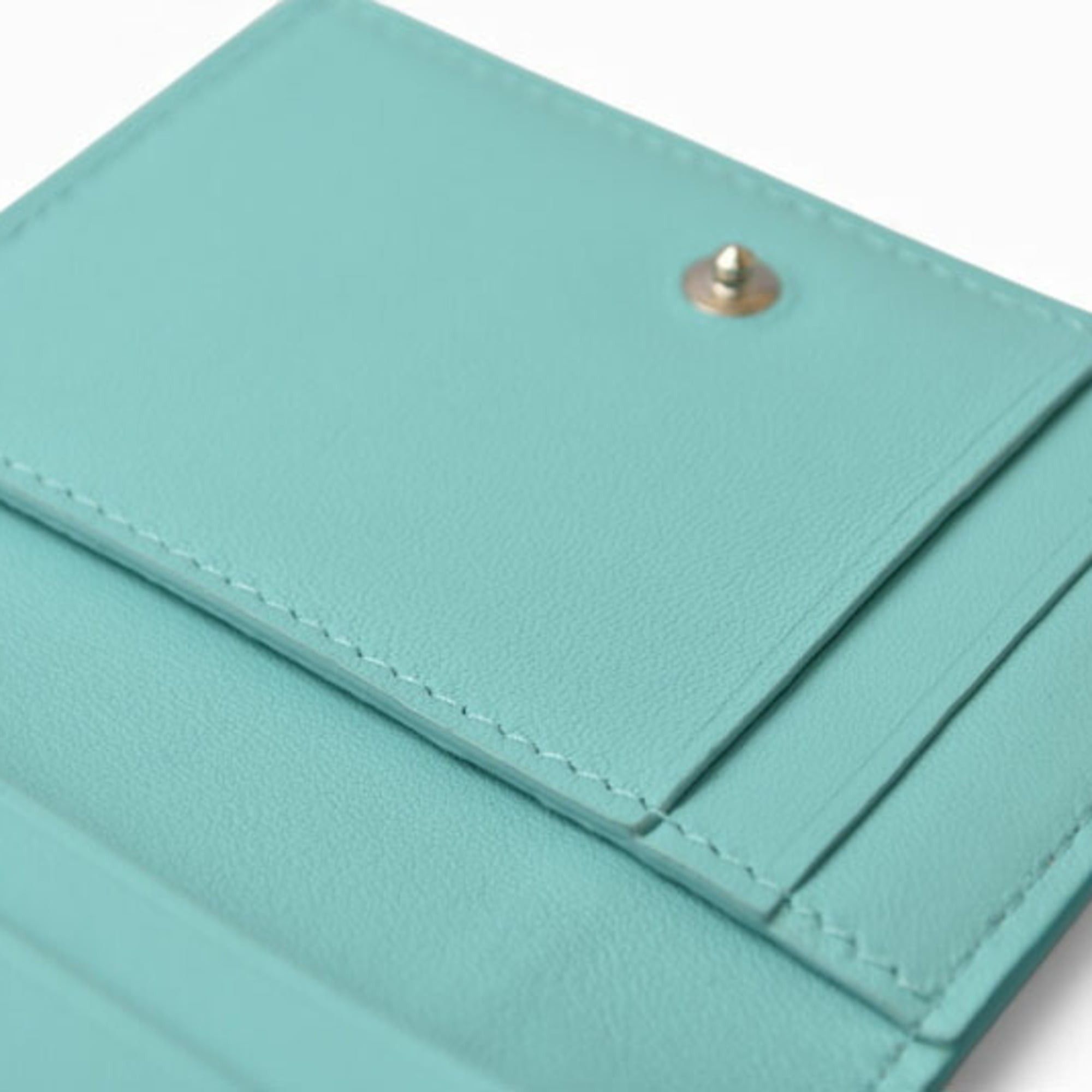 Tiffany & Co. Tiffany & Co. Vertical Fold Card Case, Coin Mini Wallet, Blue, Cream Size ONE SIZE - 11 Thumbnail