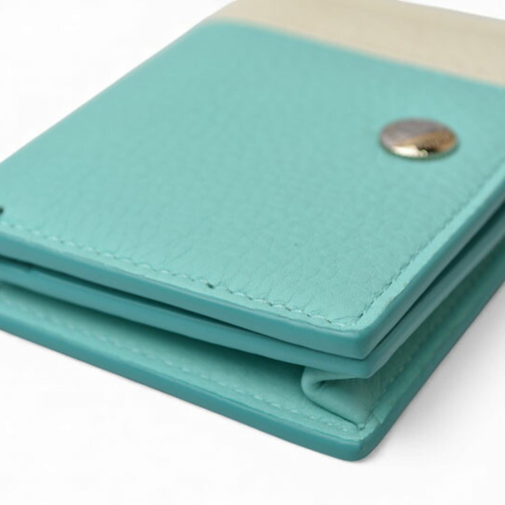 Tiffany & Co. Tiffany & Co. Vertical Fold Card Case, Coin Mini Wallet, Blue, Cream Size ONE SIZE - 7 Thumbnail