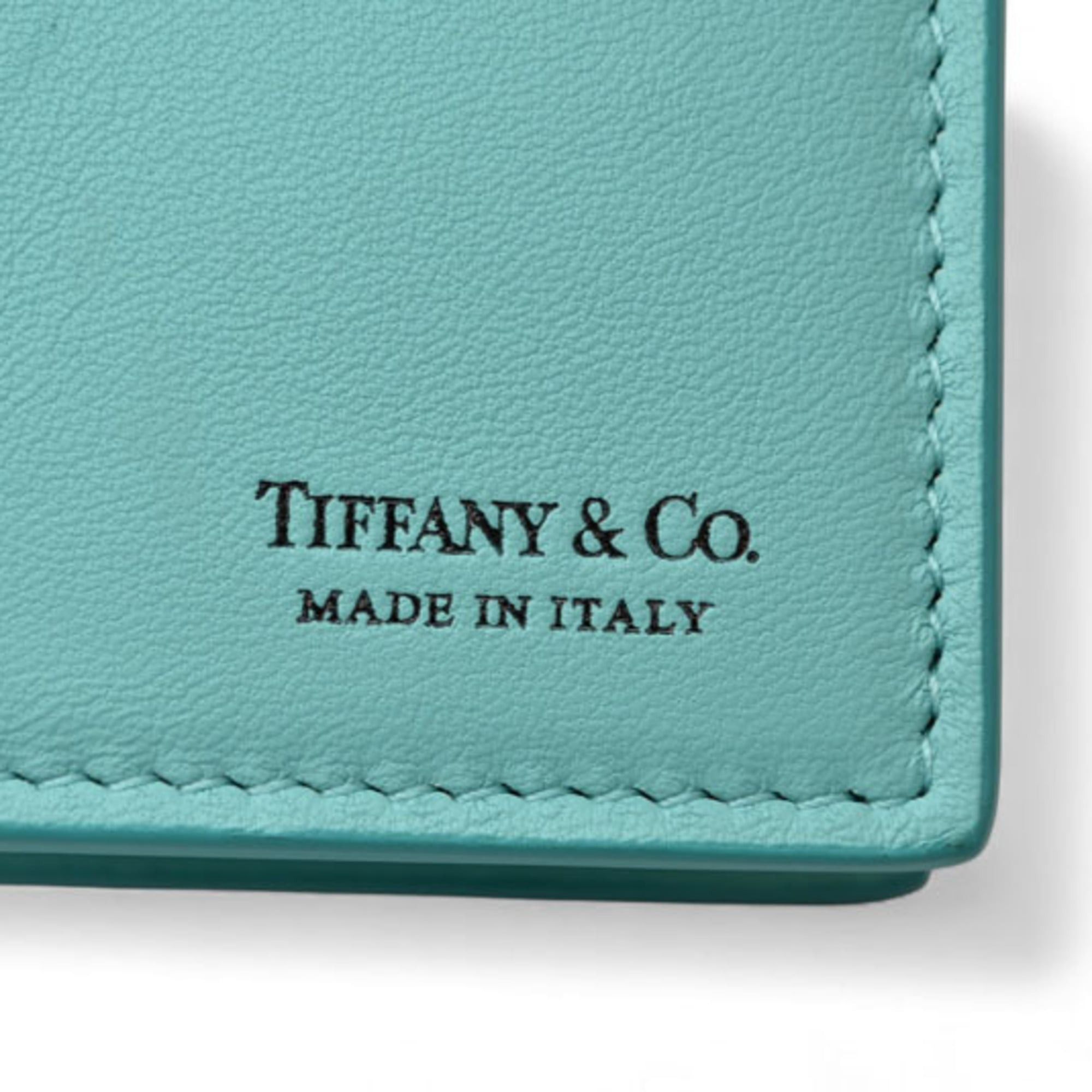 Tiffany & Co. Tiffany & Co. Vertical Fold Card Case, Coin Mini Wallet, Blue, Cream Size ONE SIZE - 9 Thumbnail