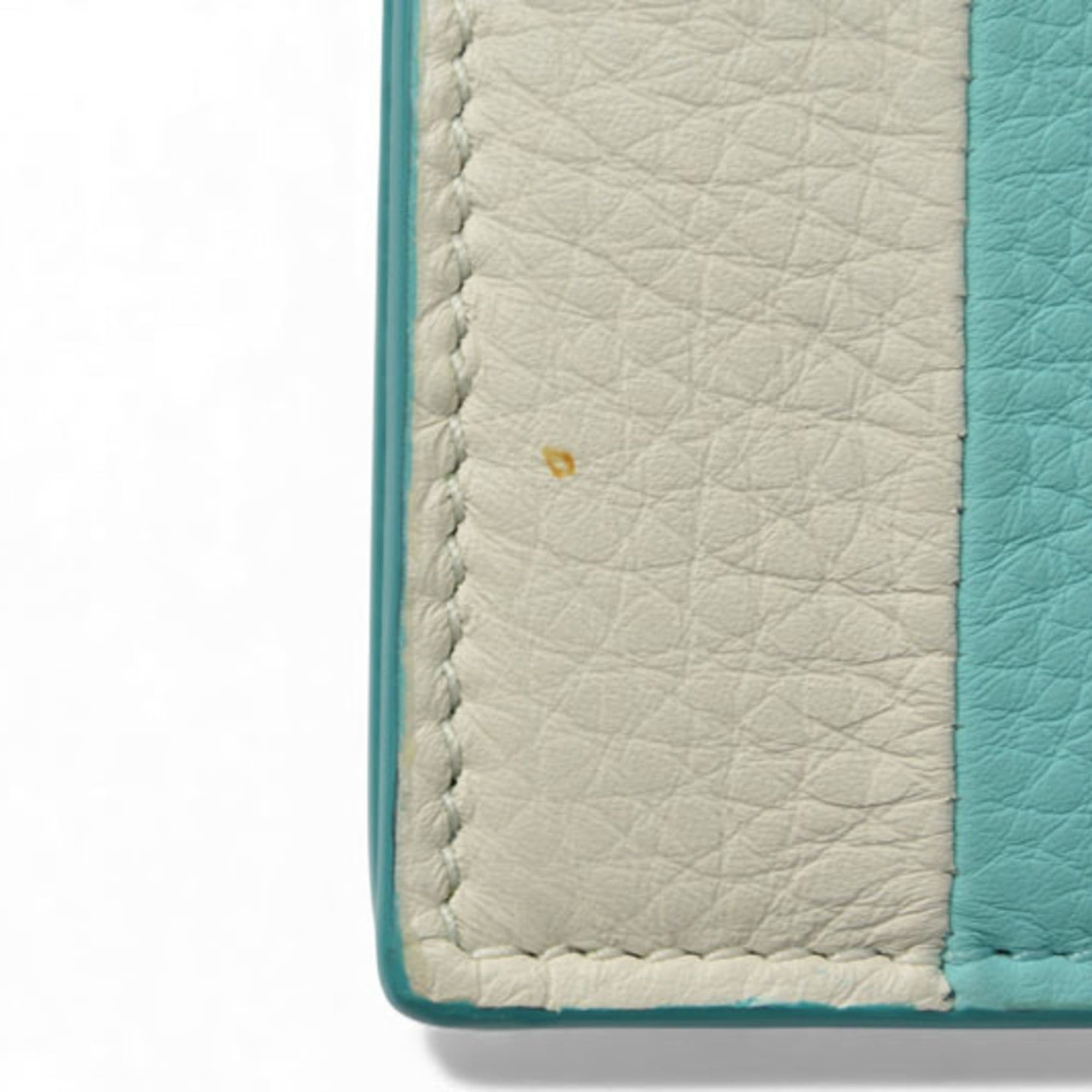 Tiffany & Co. Tiffany & Co. Vertical Fold Card Case, Coin Mini Wallet, Blue, Cream Size ONE SIZE - 6 Thumbnail