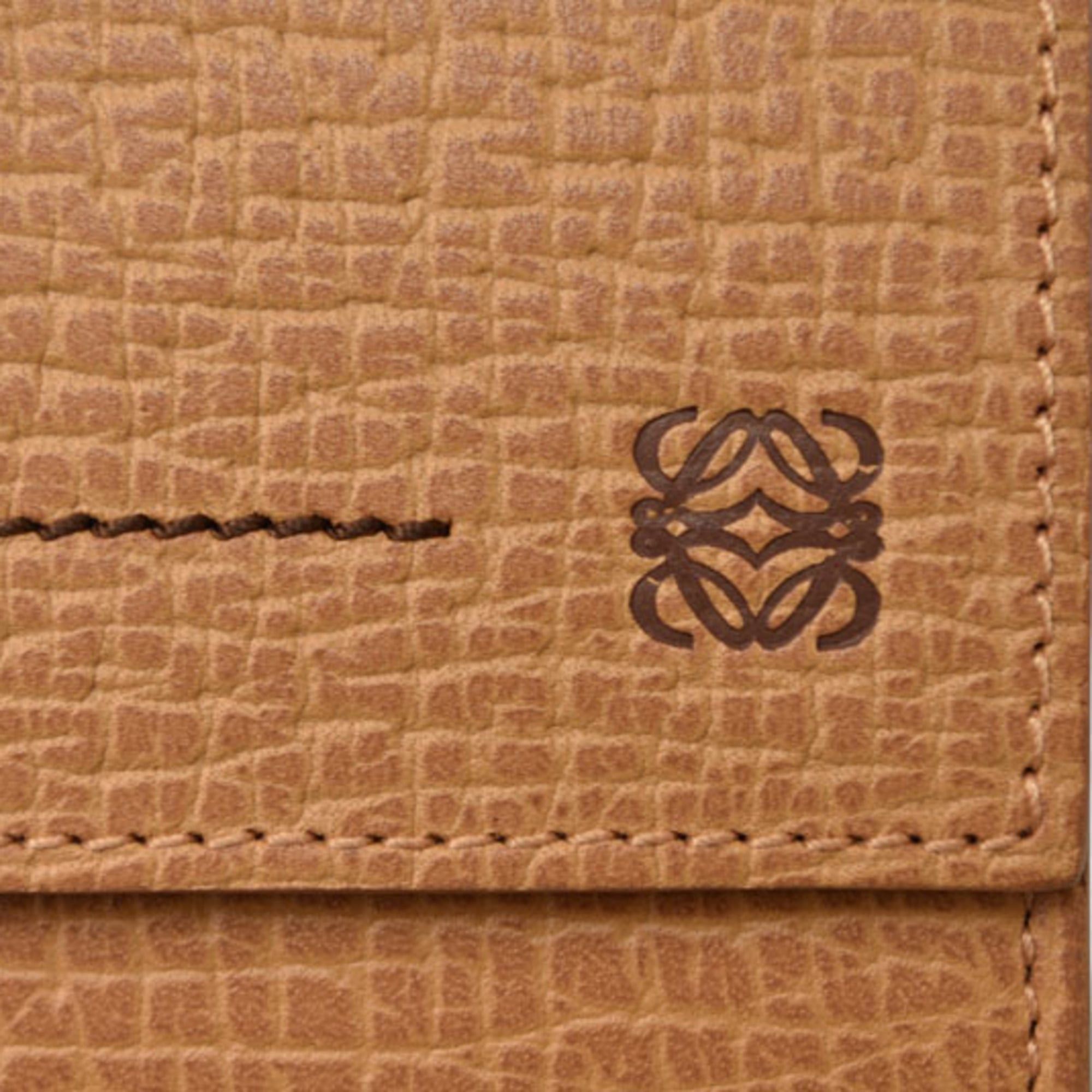 Loewe LOEWE Anagram Trifold Wallet in Caramel Size ONE SIZE - 4 Thumbnail