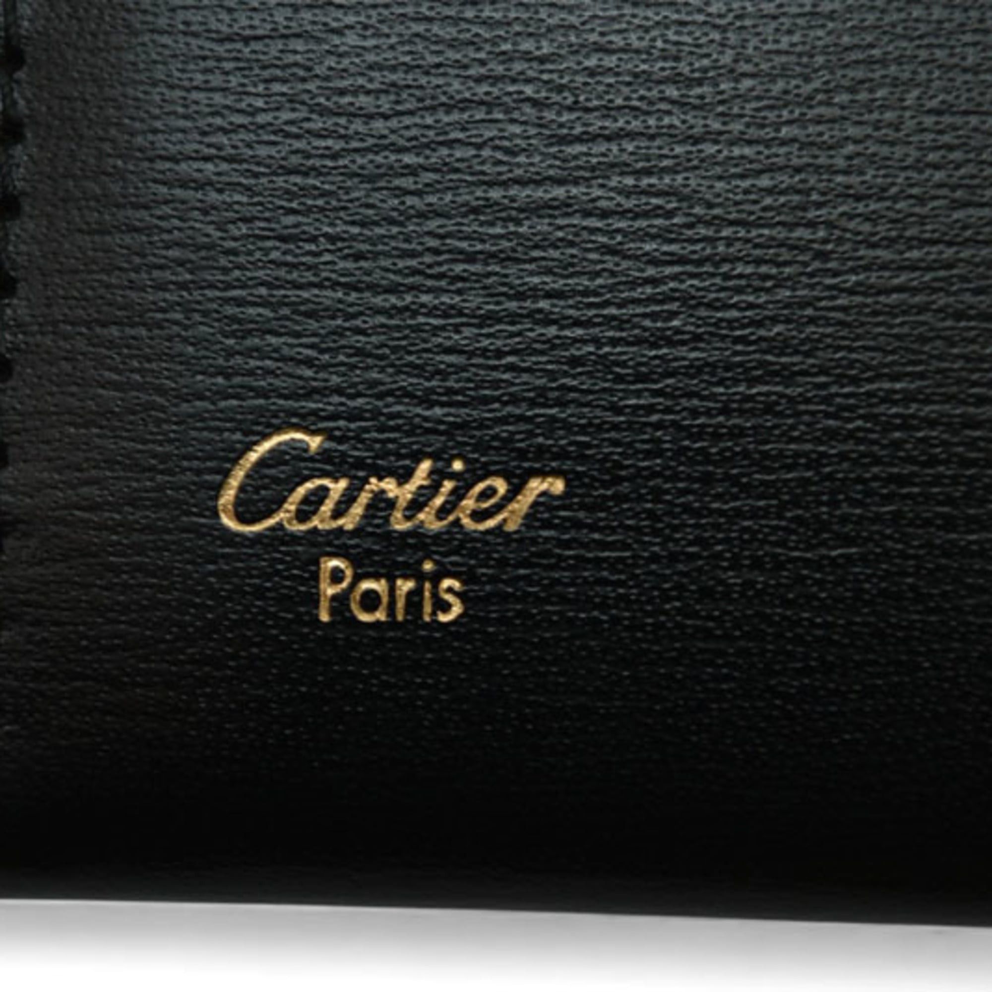 Cartier Cartier Pasha Card Case, Business Holder, Pass Calfskin Leather, Black, L3000132 Size ONE SIZE - 7 Thumbnail