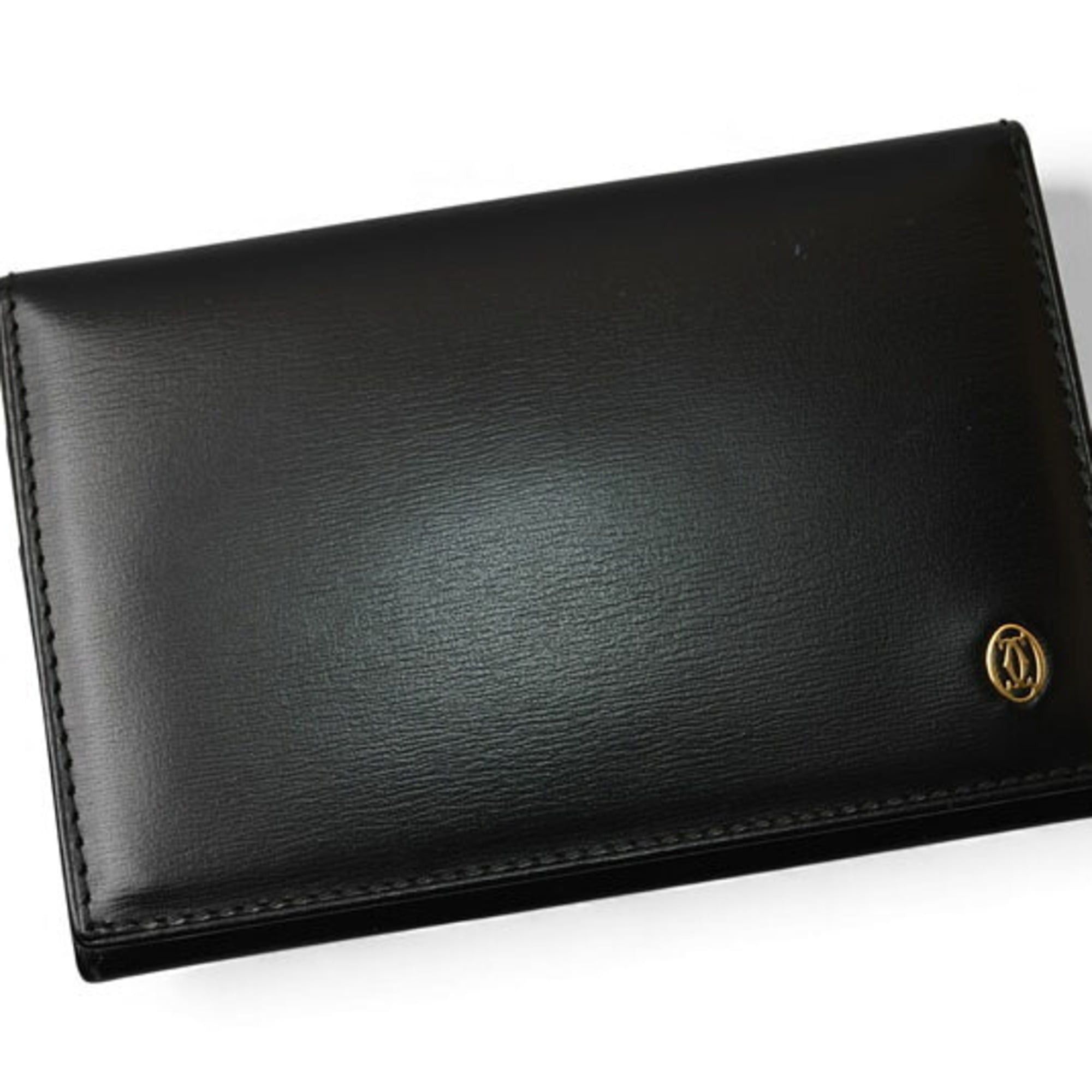 Cartier Cartier Pasha Card Case, Business Holder, Pass Calfskin Leather, Black, L3000132 Size ONE SIZE - 3 Thumbnail