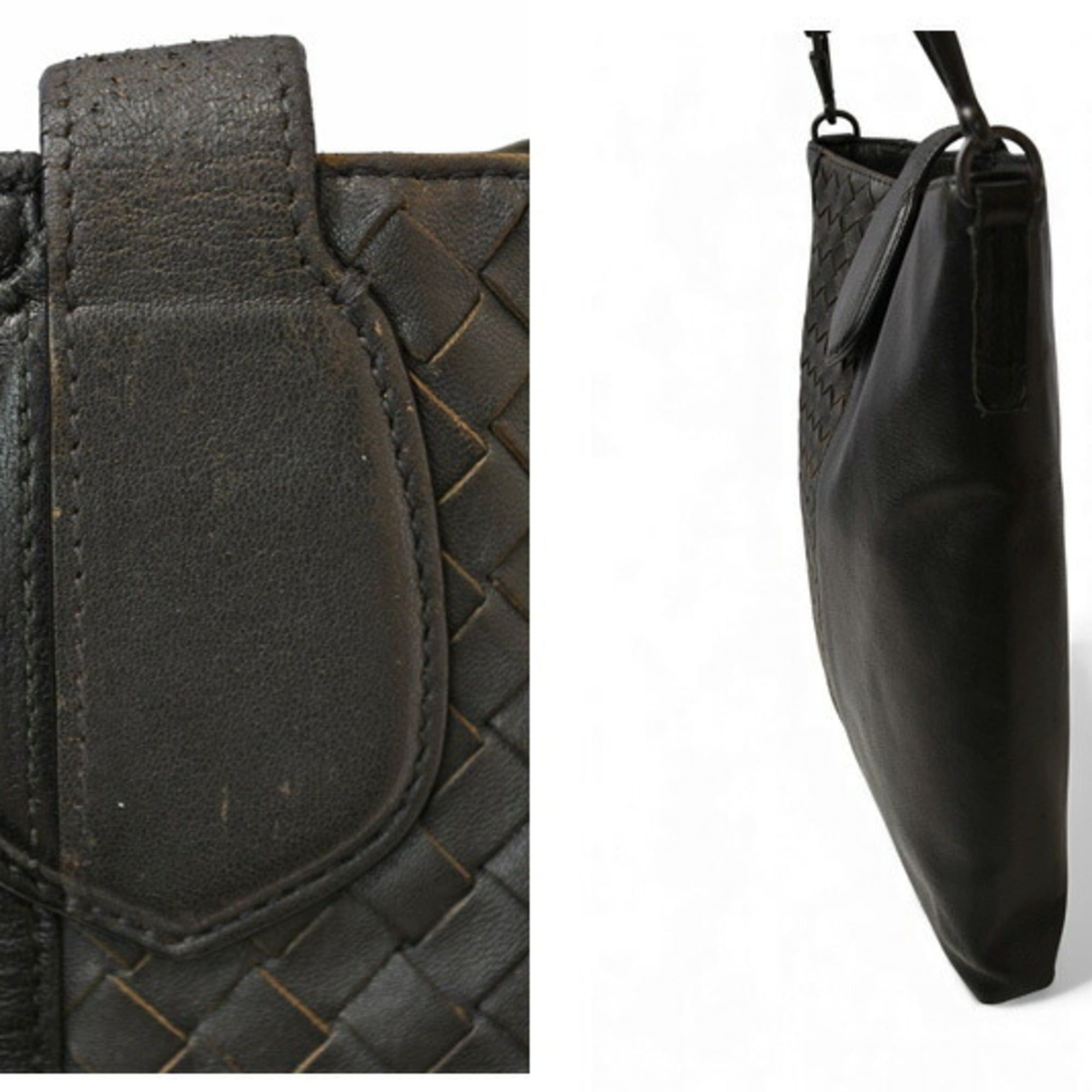 Bottega Veneta Bottega Veneta Shoulder Bag, Crossbody Intrecciato VN, Black/Gray Size ONE SIZE - 4 Thumbnail
