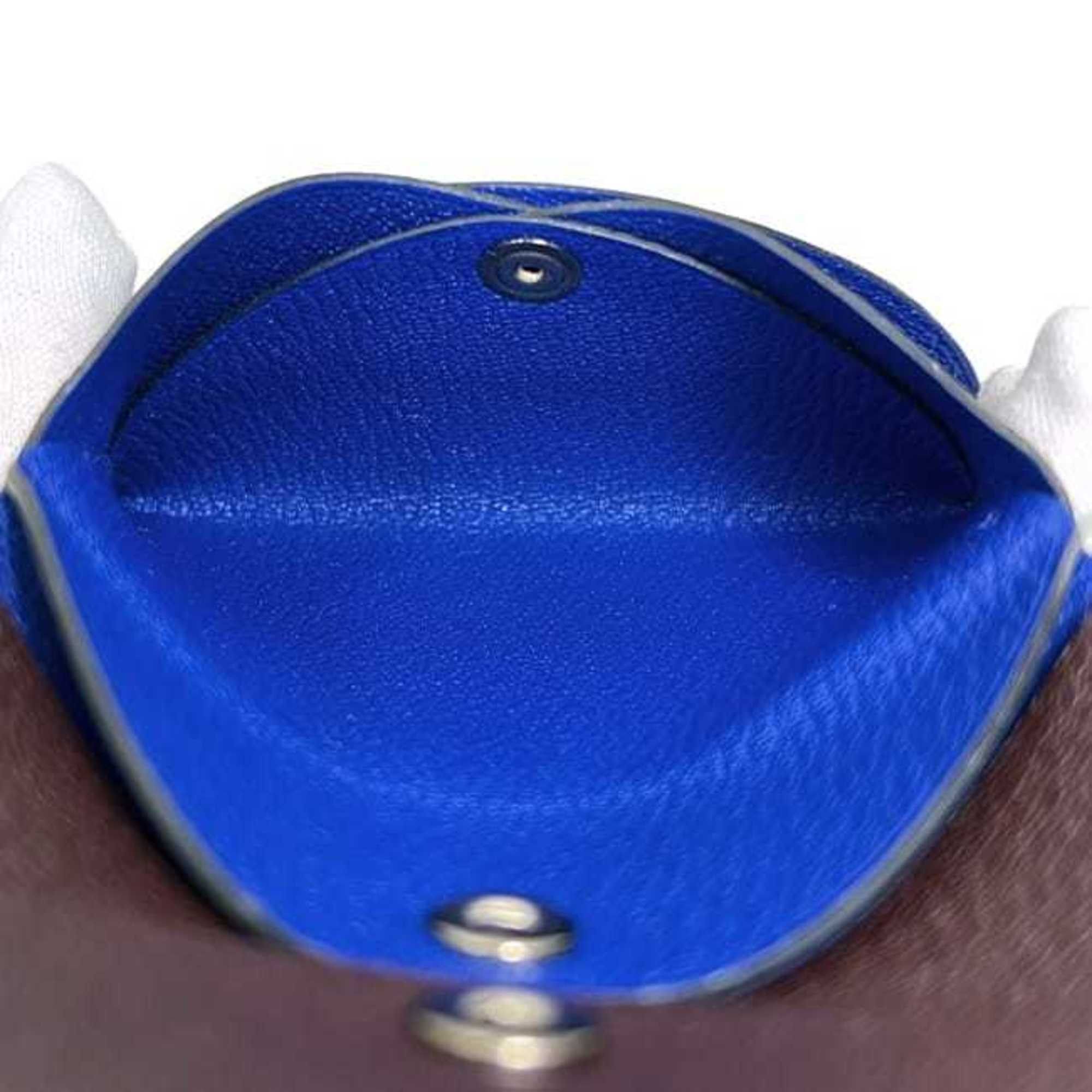 Hermes Hermes Hermès Calvi Duo bifold wallet (f-24736) in brown and blue with a leather coin purse Epson Z-stamped closure. This brown, genuine is perfect for men women. Size ONE SIZE - 8 Thumbnail