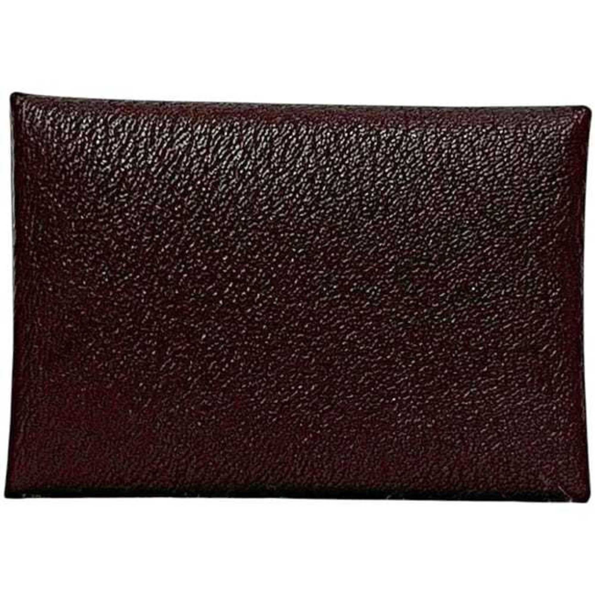 Hermes Hermes Hermès Calvi Duo bifold wallet (f-24736) in brown and blue with a leather coin purse Epson Z-stamped closure. This brown, genuine is perfect for men women. Size ONE SIZE - 4 Thumbnail