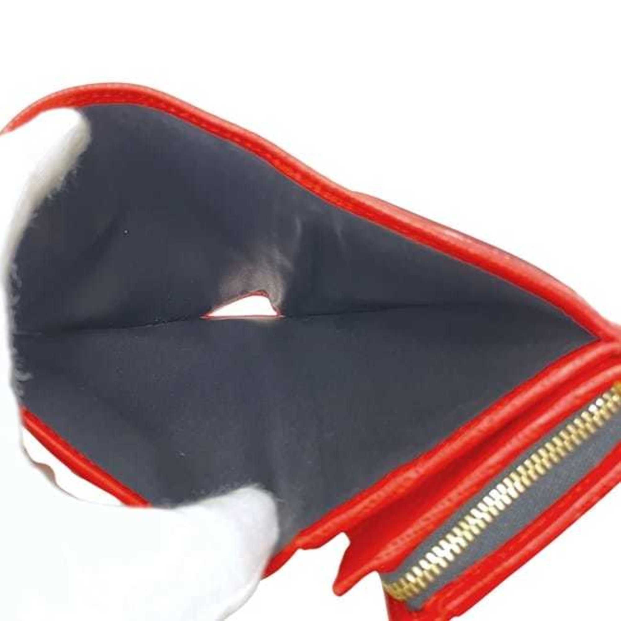 Loewe Loewe Bifold Wallet ec-24622 Red Linen Anagram 101.88.K98 Leather 101505 LOEWE L-Shaped Flap for Men and Women Size ONE SIZE - 9 Thumbnail