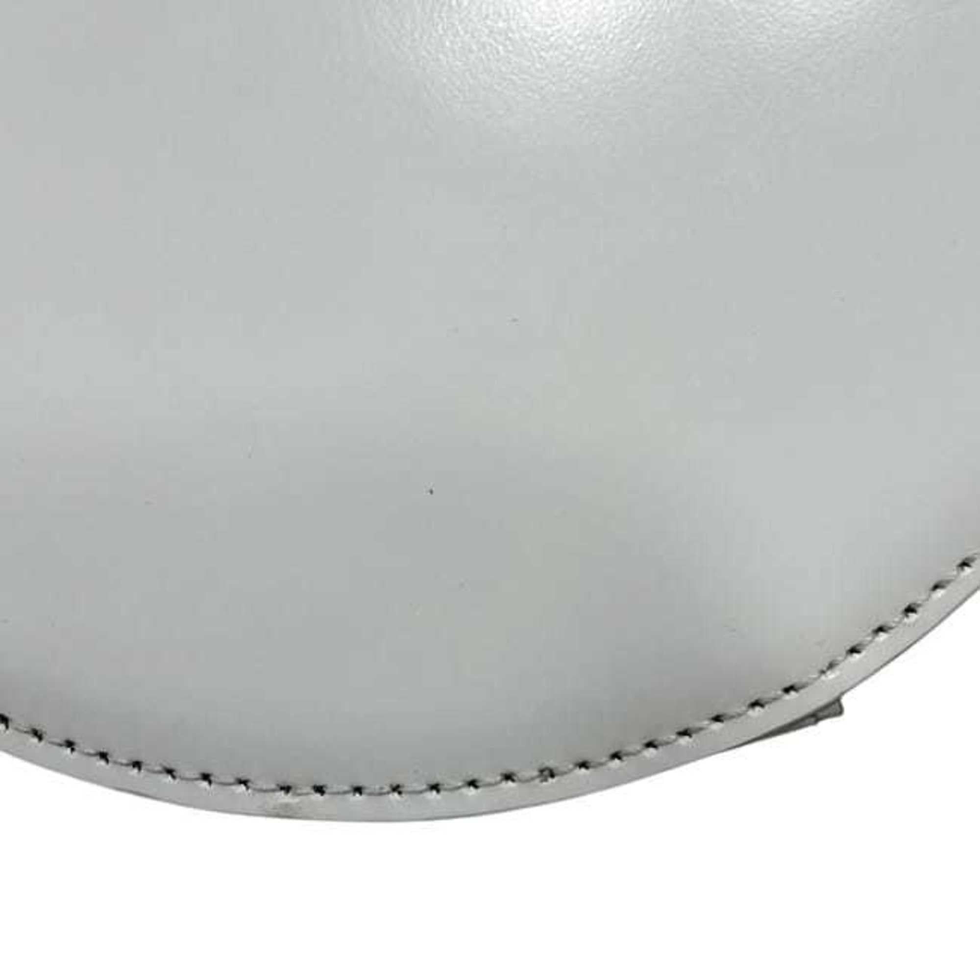Prada Prada Shoulder Bag f-24679 White 1NA003 Round Chain Leather 85 PRADA Mini Pochette Triangle Plate Women's Size ONE SIZE - 8 Thumbnail
