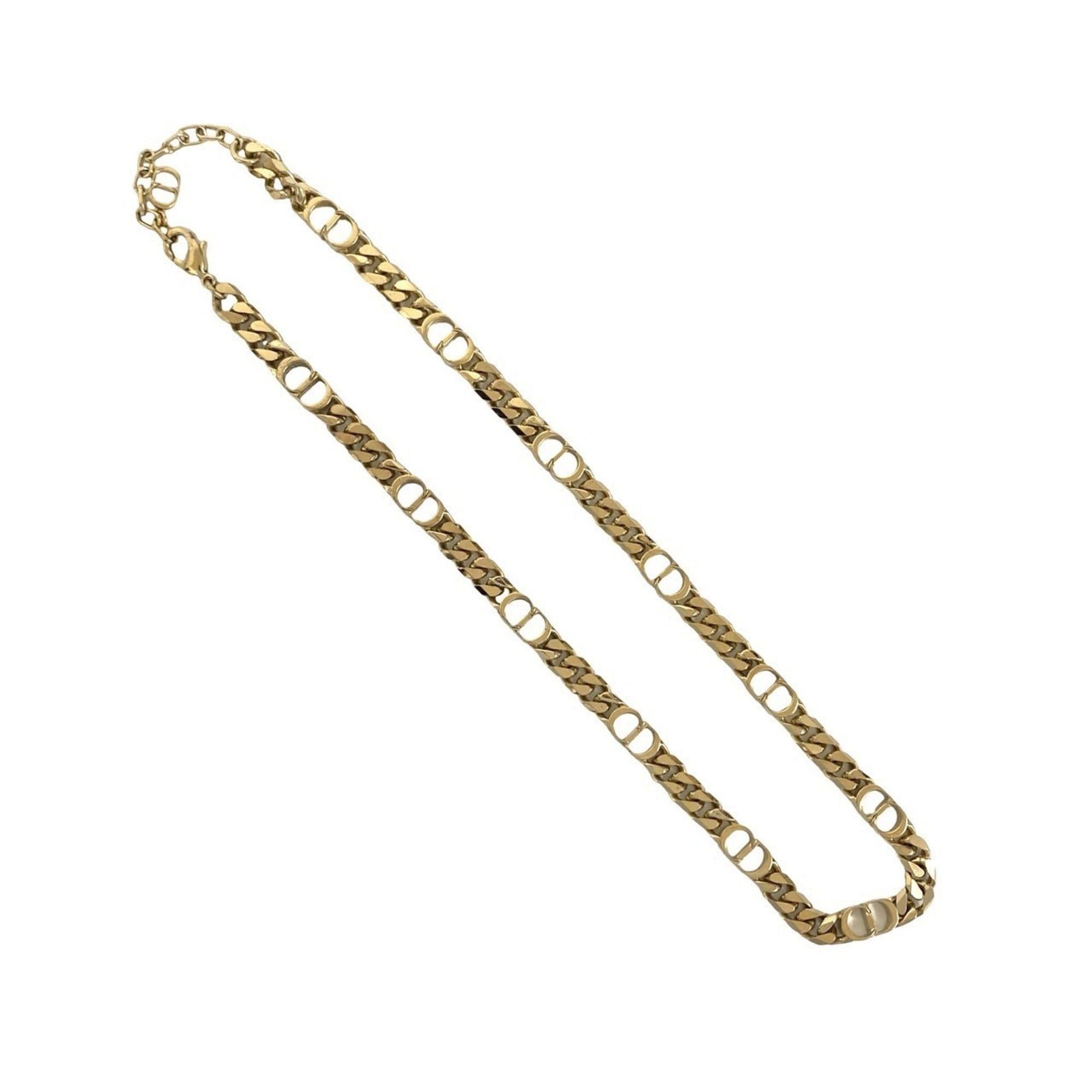 Dior Christian Dior CD Logo GP Necklace Choker Pendant Gold 05029 Size ONE SIZE - 3 Thumbnail