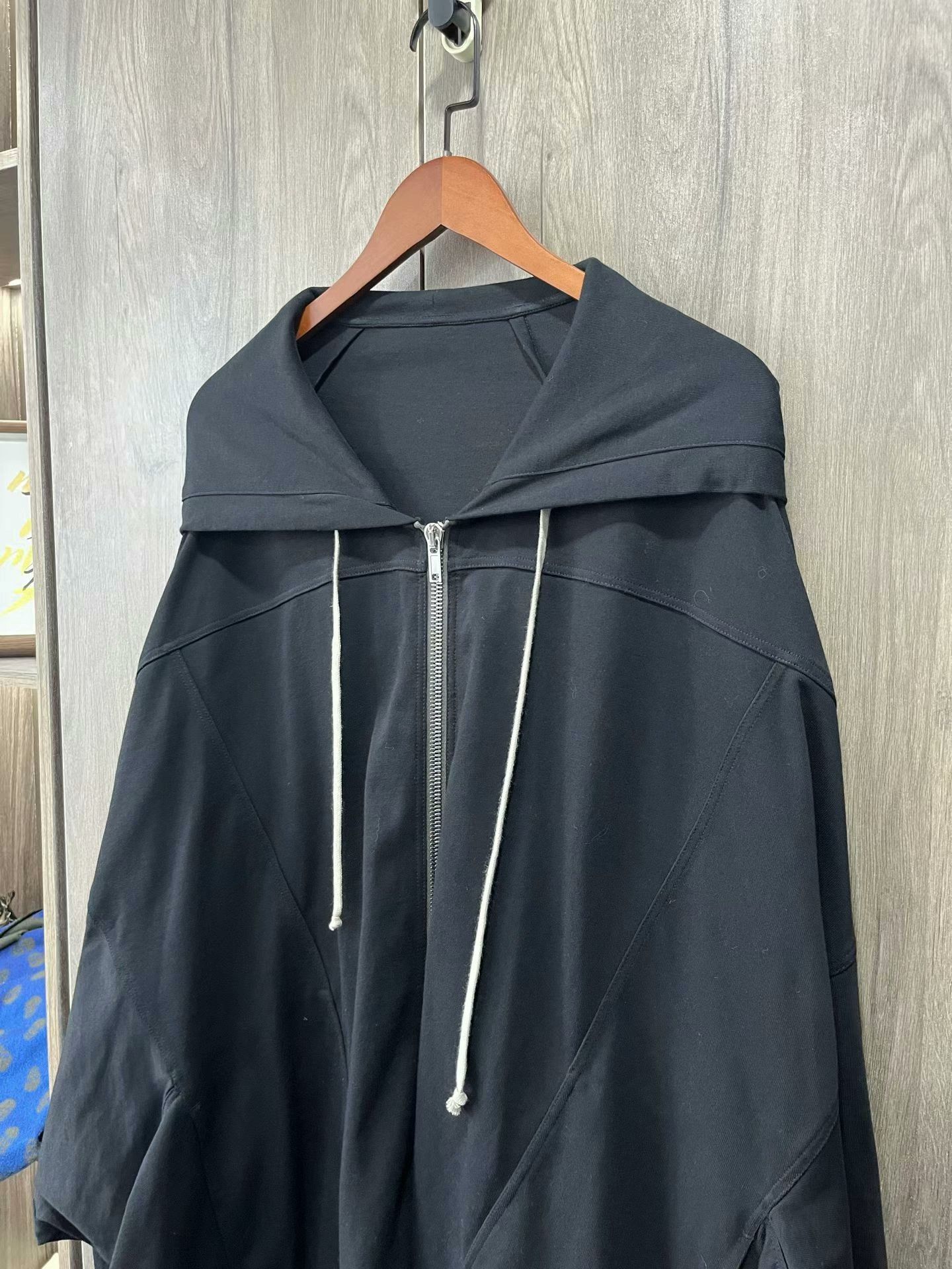 Rick Owens oversized black zip-up hoodie by Rick Owens Size US M / EU 48-50 / 2 - 2 Thumbnail