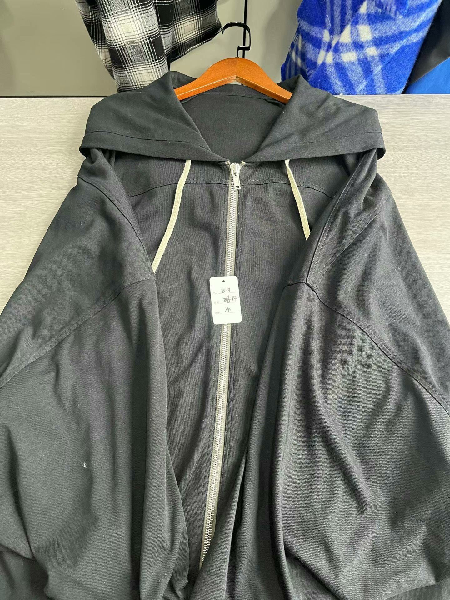 Rick Owens oversized black zip-up hoodie by Rick Owens Size US M / EU 48-50 / 2 - 8 Thumbnail