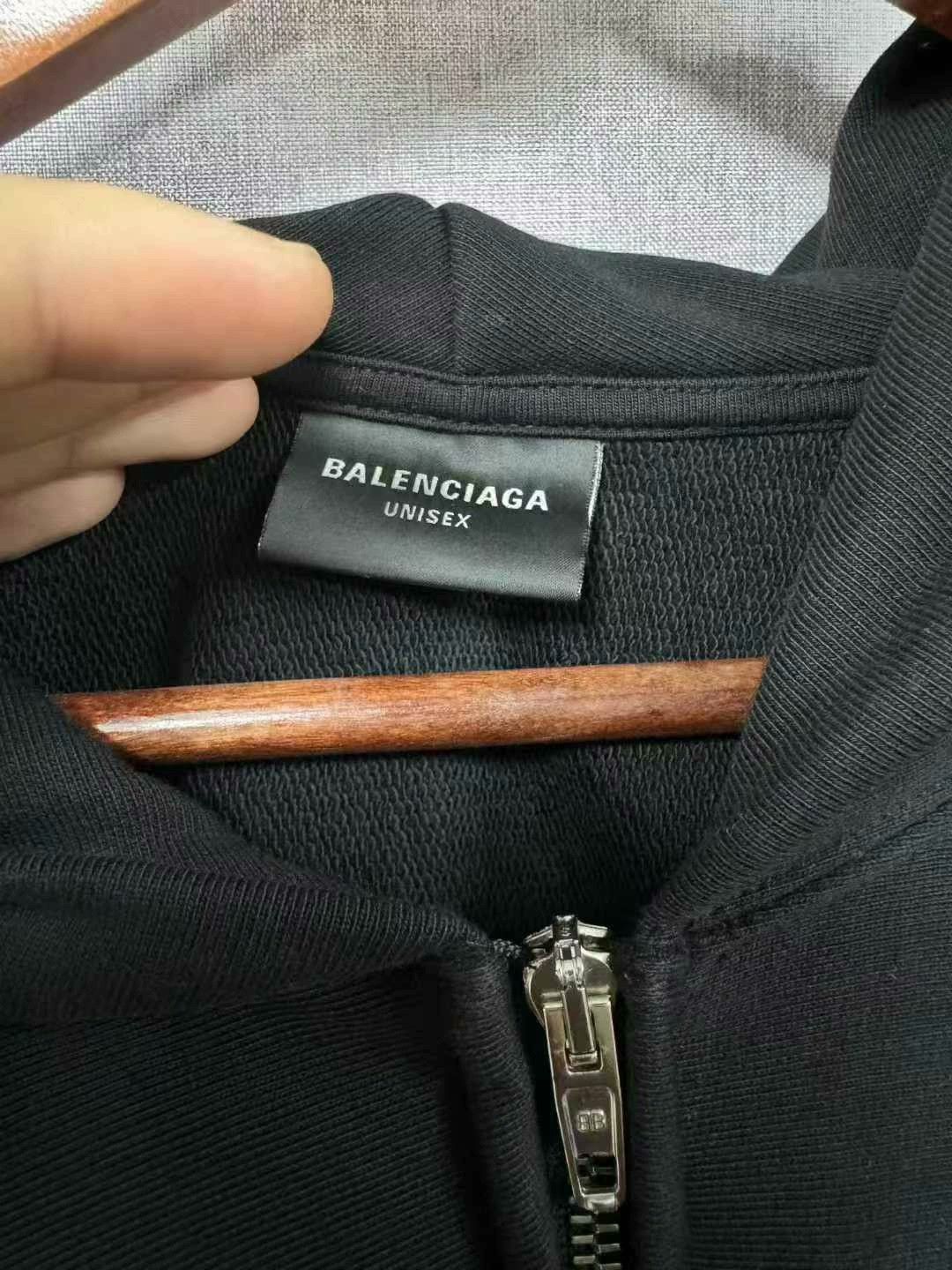 Balenciaga balenciaga logo zip-up jacket in black Size US S / EU 44-46 / 1 - 4 Thumbnail
