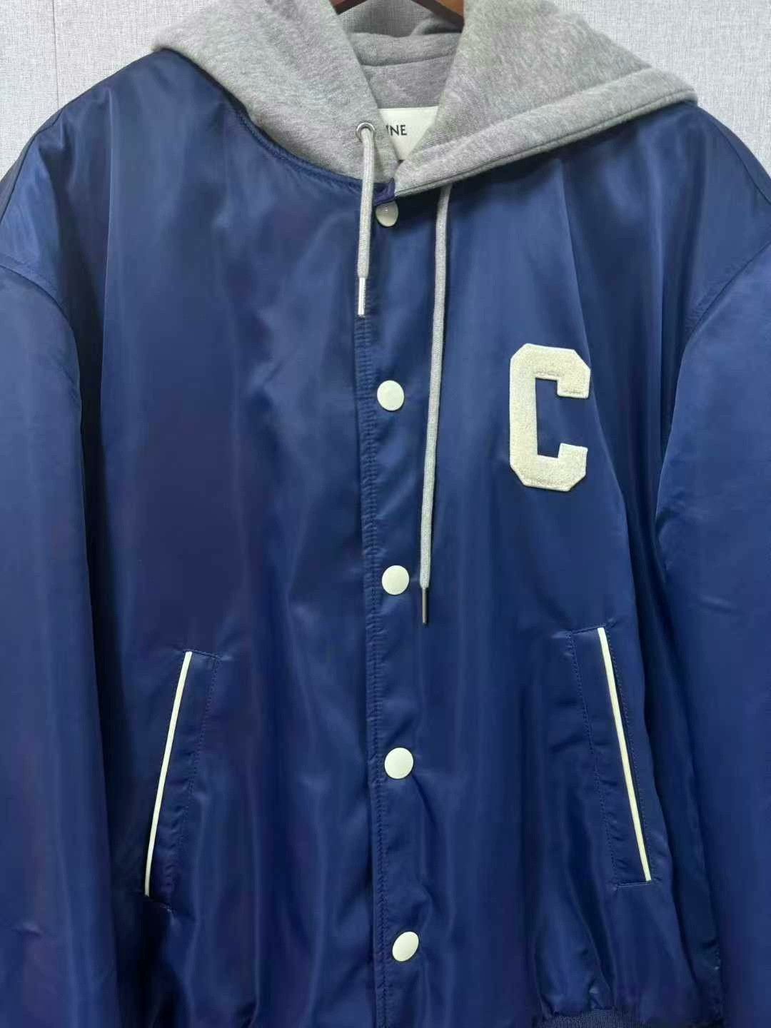 Celine celine deep blue faux layered baseball jacket Size US L / EU 52-54 / 3 - 3 Thumbnail