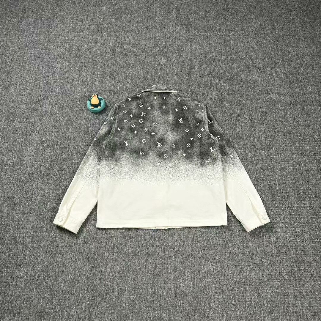 Louis Vuitton lv gray white gradient denim shirt Size US L / EU 52-54 / 3 - 2 Thumbnail