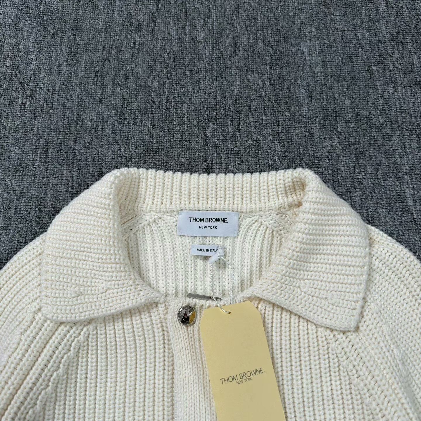 Thom Browne thom browne cream striped wool cardigan Size US S / EU 44-46 / 1 - 3 Thumbnail