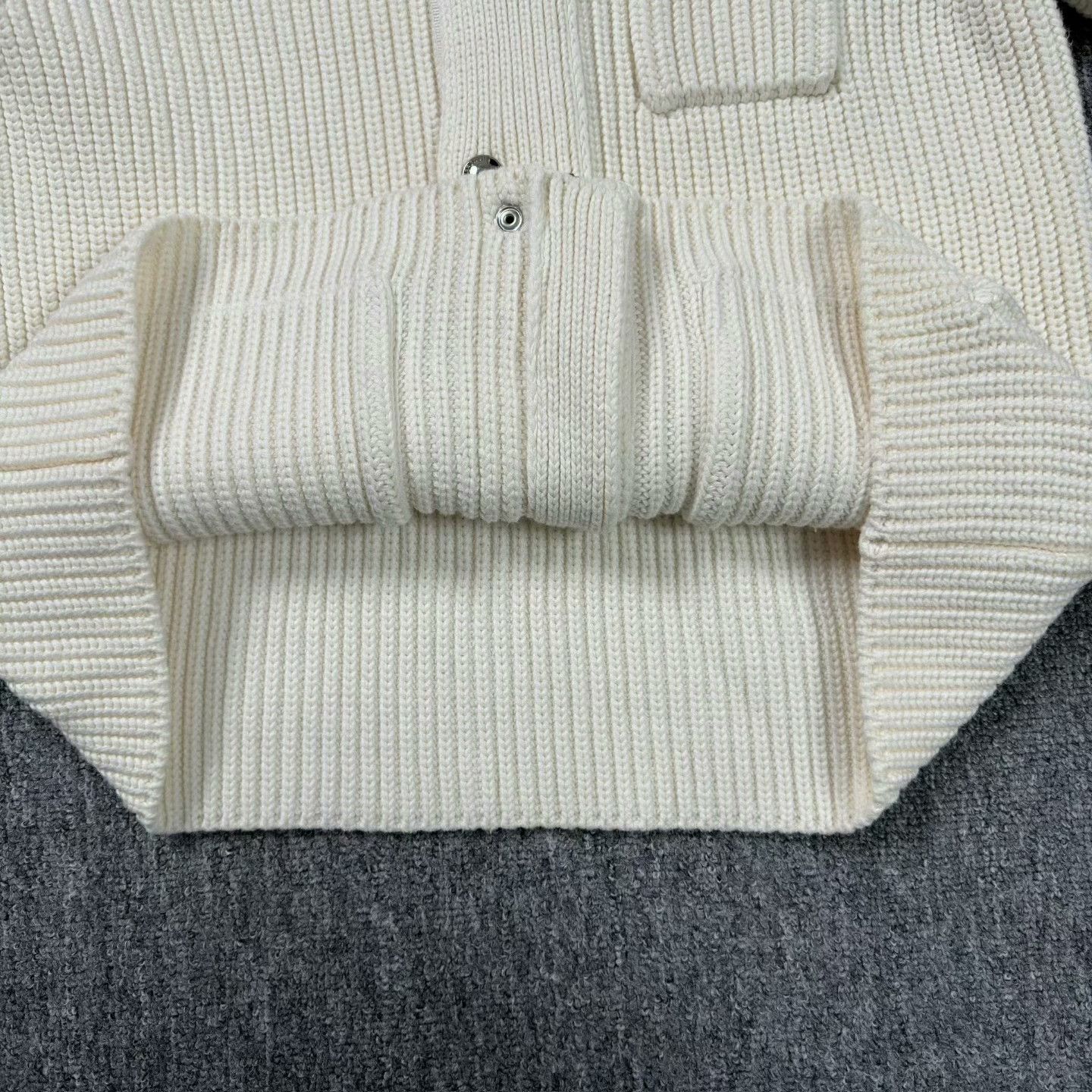 Thom Browne thom browne cream striped wool cardigan Size US S / EU 44-46 / 1 - 6 Thumbnail