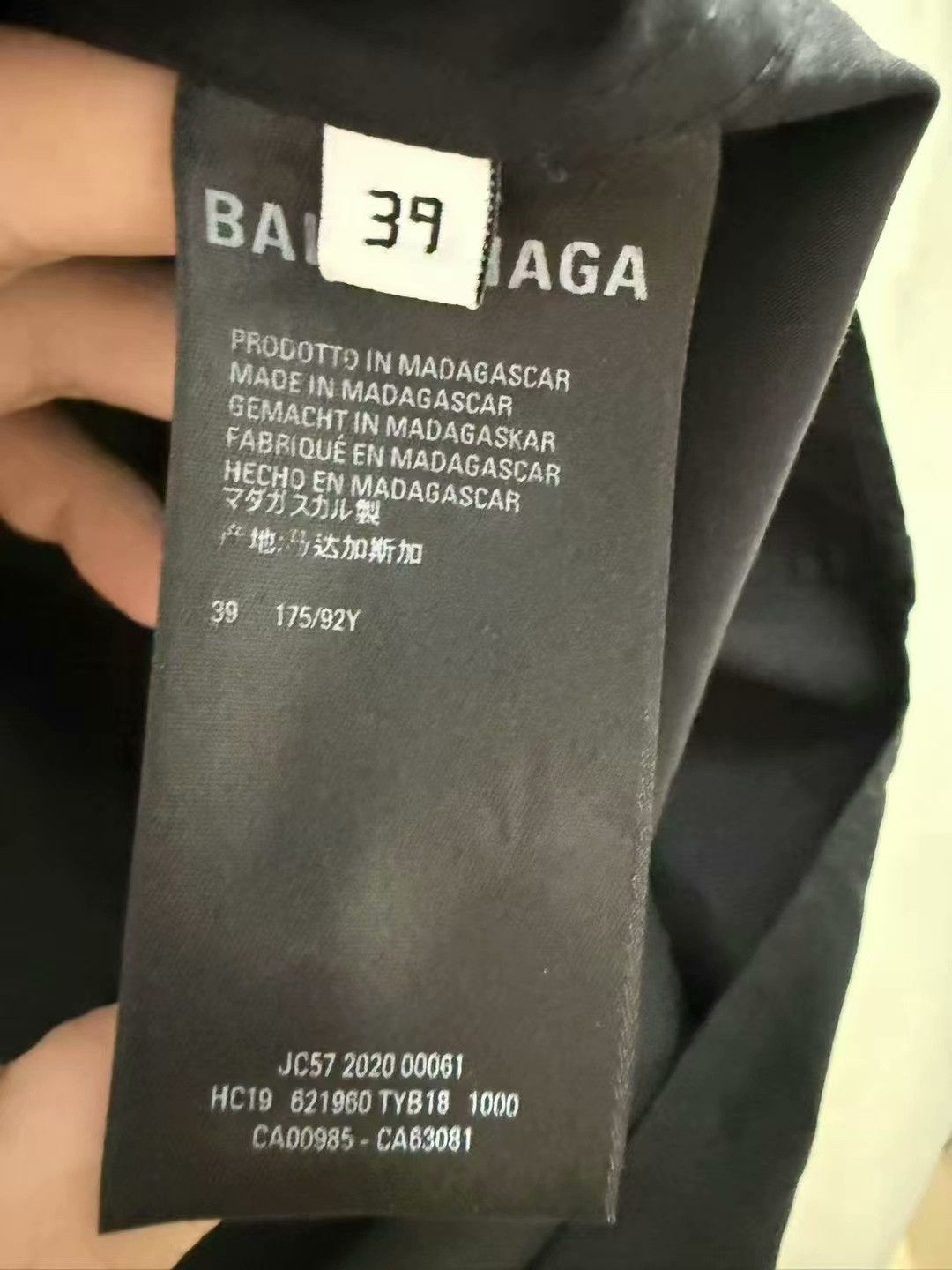 Balenciaga black long sleeve shirt with embroidery Size US L / EU 52-54 / 3 - 5 Thumbnail