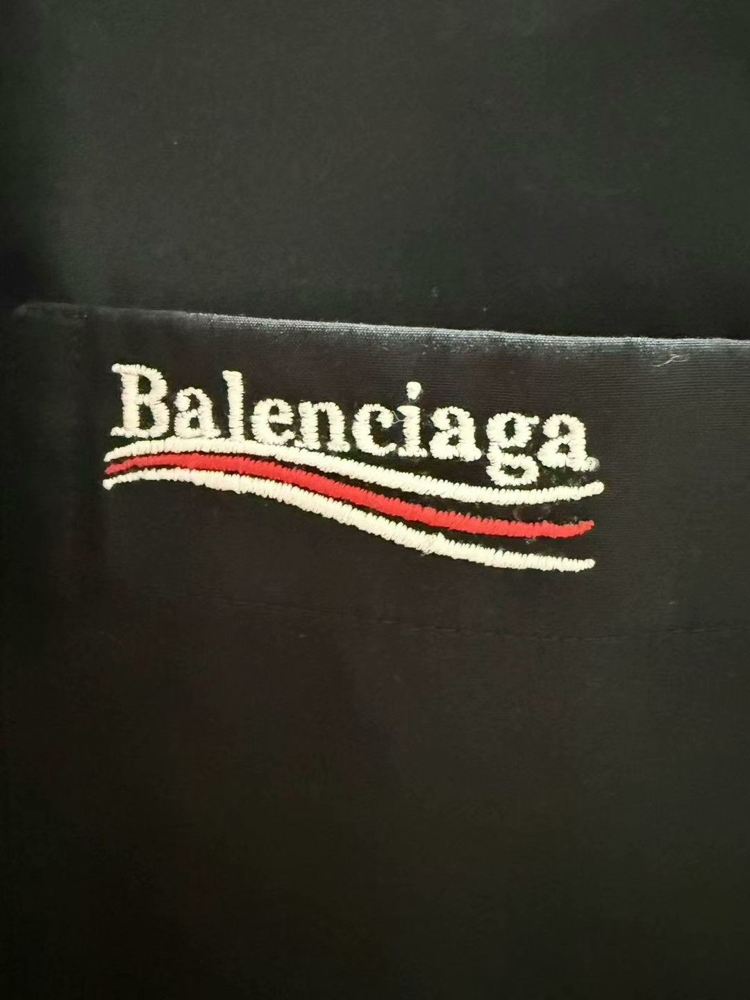 Balenciaga black long sleeve shirt with embroidery Size US L / EU 52-54 / 3 - 3 Thumbnail