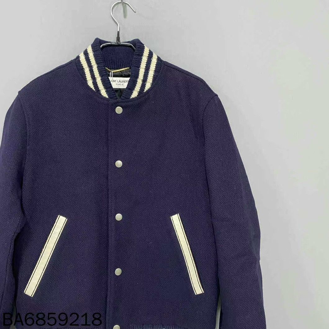 Saint Laurent Paris saint laurent paris baseball jacket in navy Size US S / EU 44-46 / 1 - 2 Thumbnail