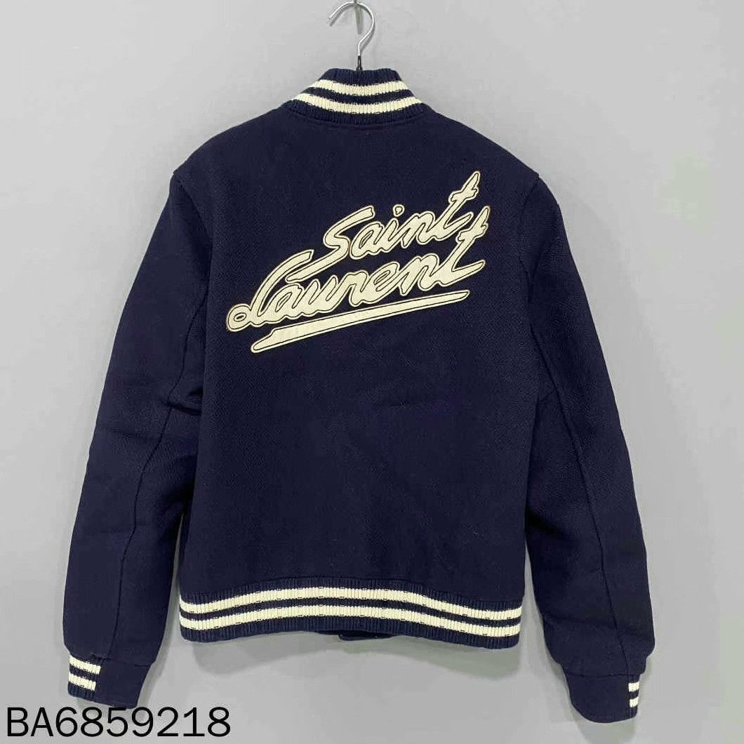 Saint Laurent Paris saint laurent paris baseball jacket in navy Size US S / EU 44-46 / 1 - 3 Thumbnail