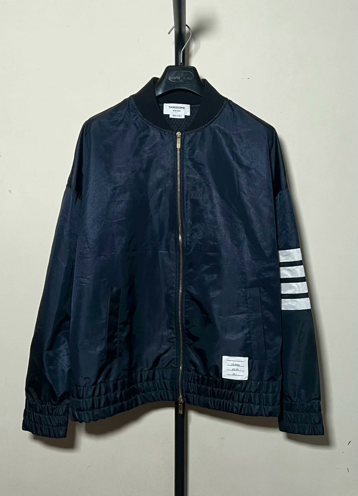 Thom Browne thom browne deep blue zip baseball jacket Size US M / EU 48-50 / 2 - 2 Thumbnail