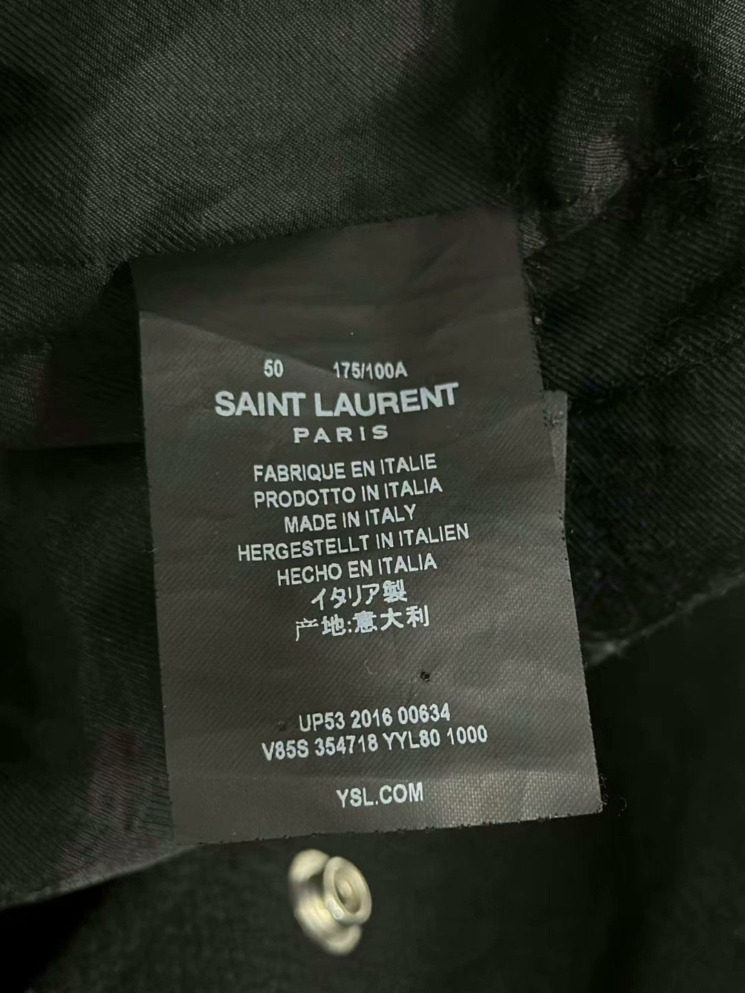 Saint Laurent Paris black and white classic baseball jacket Size US L / EU 52-54 / 3 - 5 Thumbnail