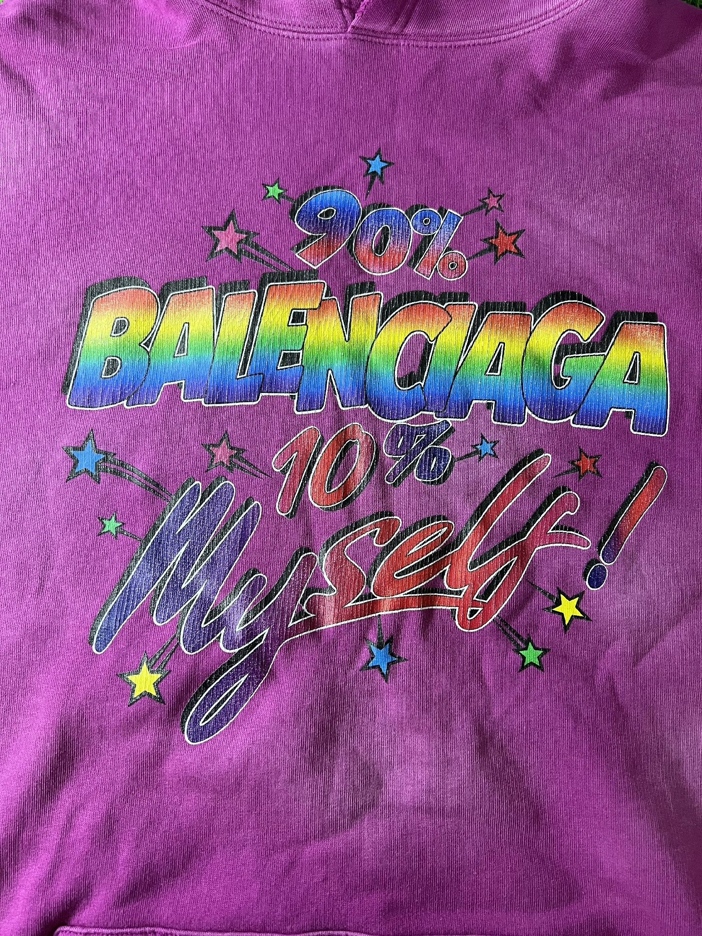 Balenciaga balenciaga rainbow logo hoodie in pink Size US L / EU 52-54 / 3 - 2 Thumbnail