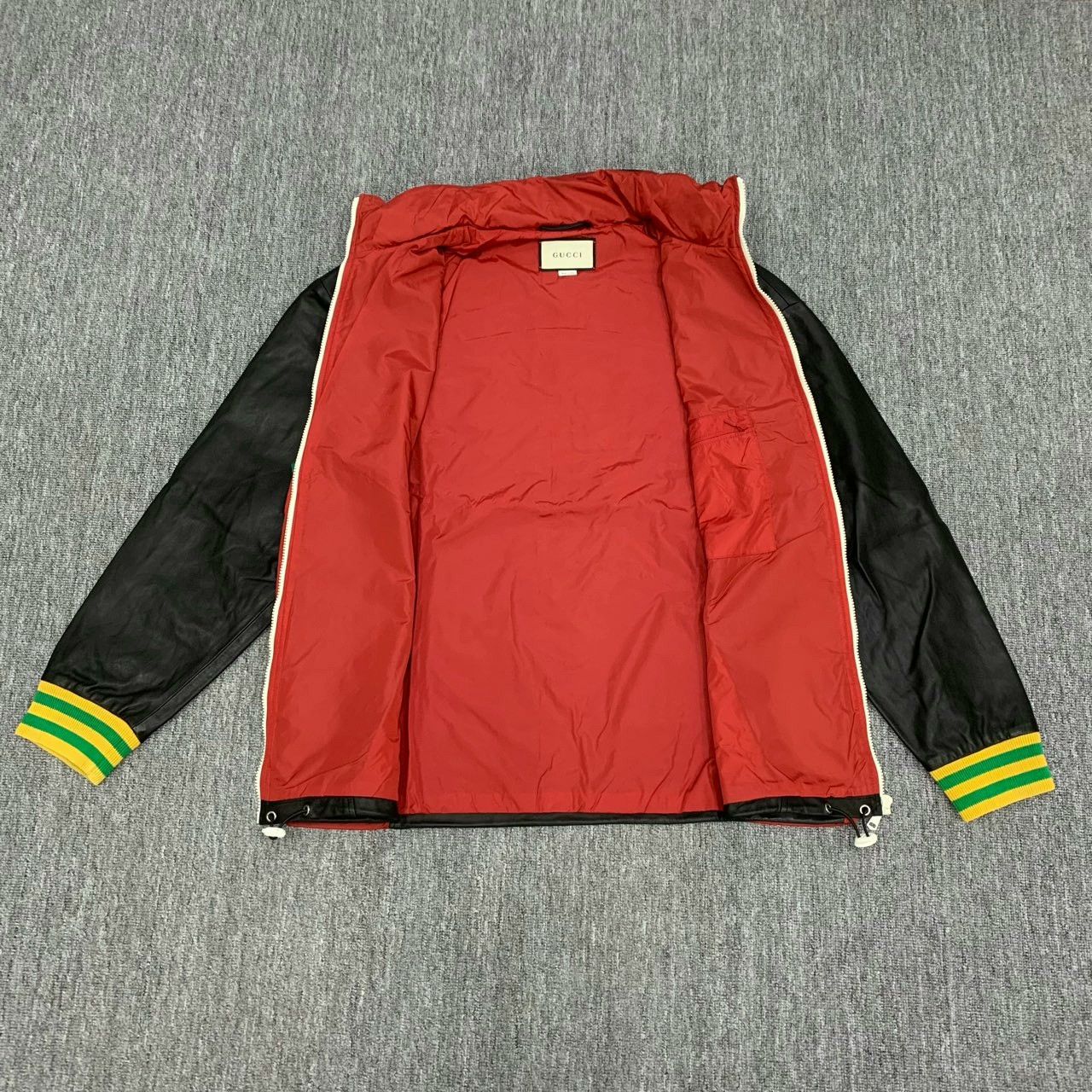 Gucci Gucci Red And Black Leather Jacket Size US M / EU 48-50 / 2 - 9 Thumbnail