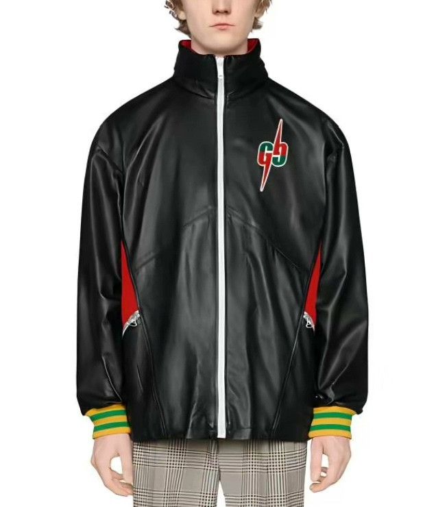 Gucci Gucci Red And Black Leather Jacket Size US M / EU 48-50 / 2 - 5 Thumbnail