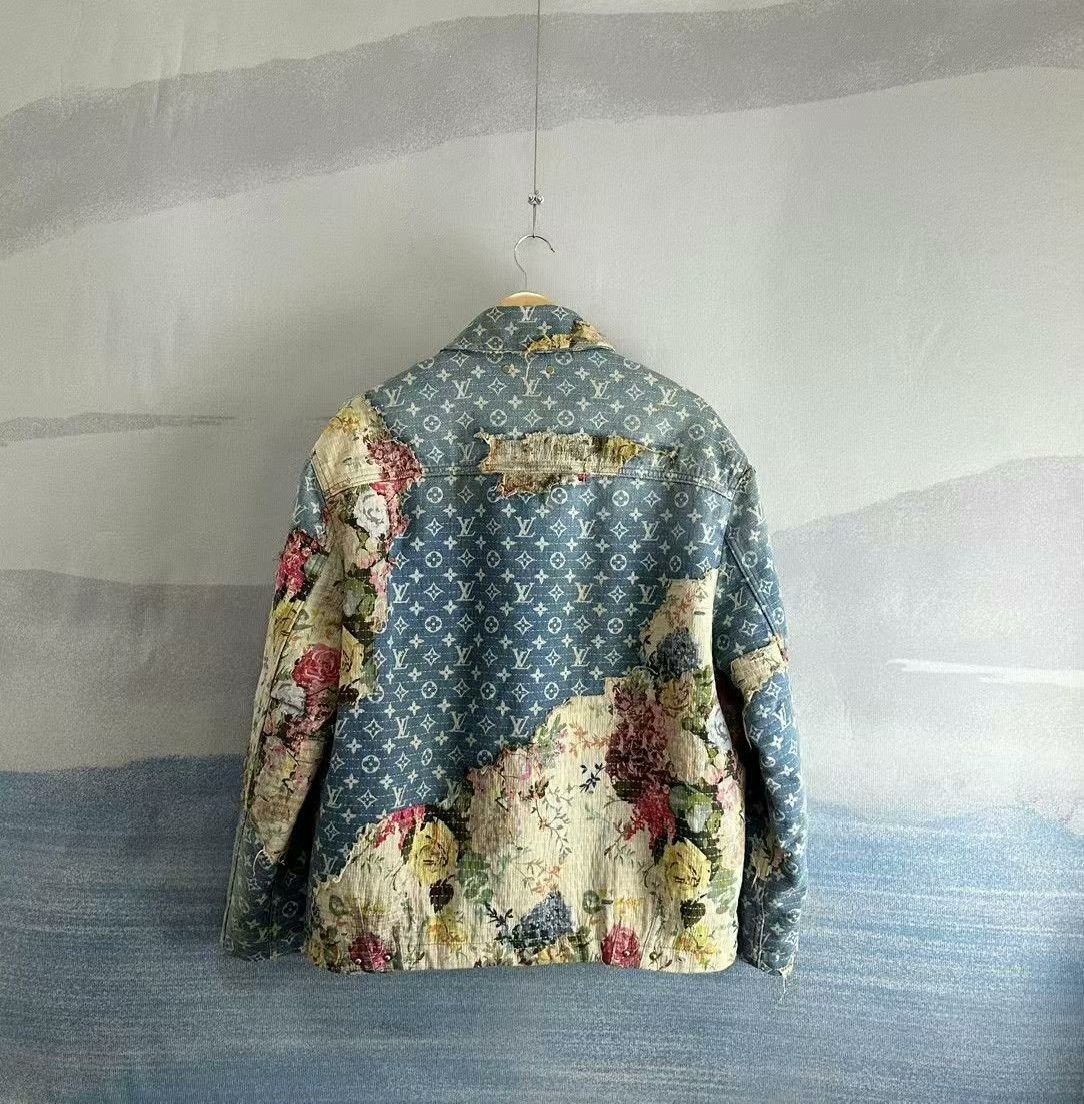Louis Vuitton Louis Vuitton Floral Patchwork Denim Jacket Size US L / EU 52-54 / 3 - 3 Thumbnail