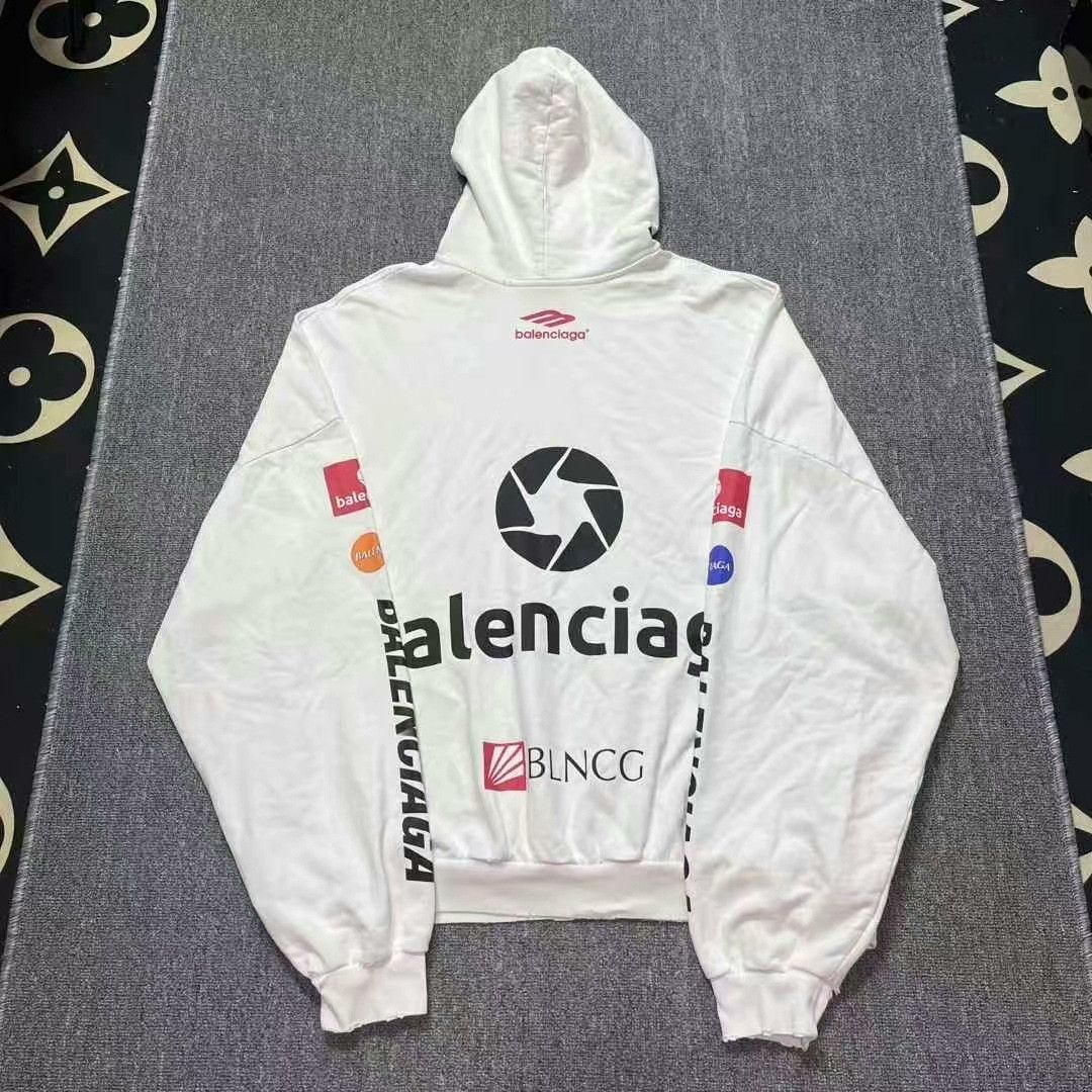 Balenciaga balenciaga logo printed long sleeve hoodie Size US M / EU 48-50 / 2 - 2 Thumbnail