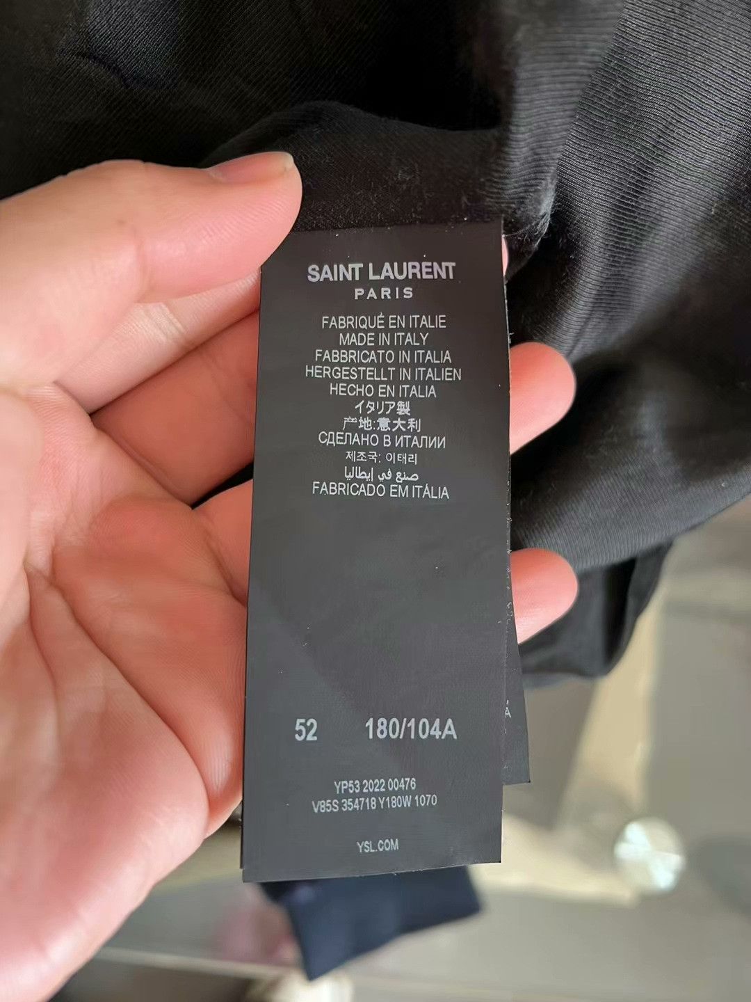 Yves Saint Laurent ysl black and white varsity jacket 2022 Size US L / EU 52-54 / 3 - 3 Thumbnail