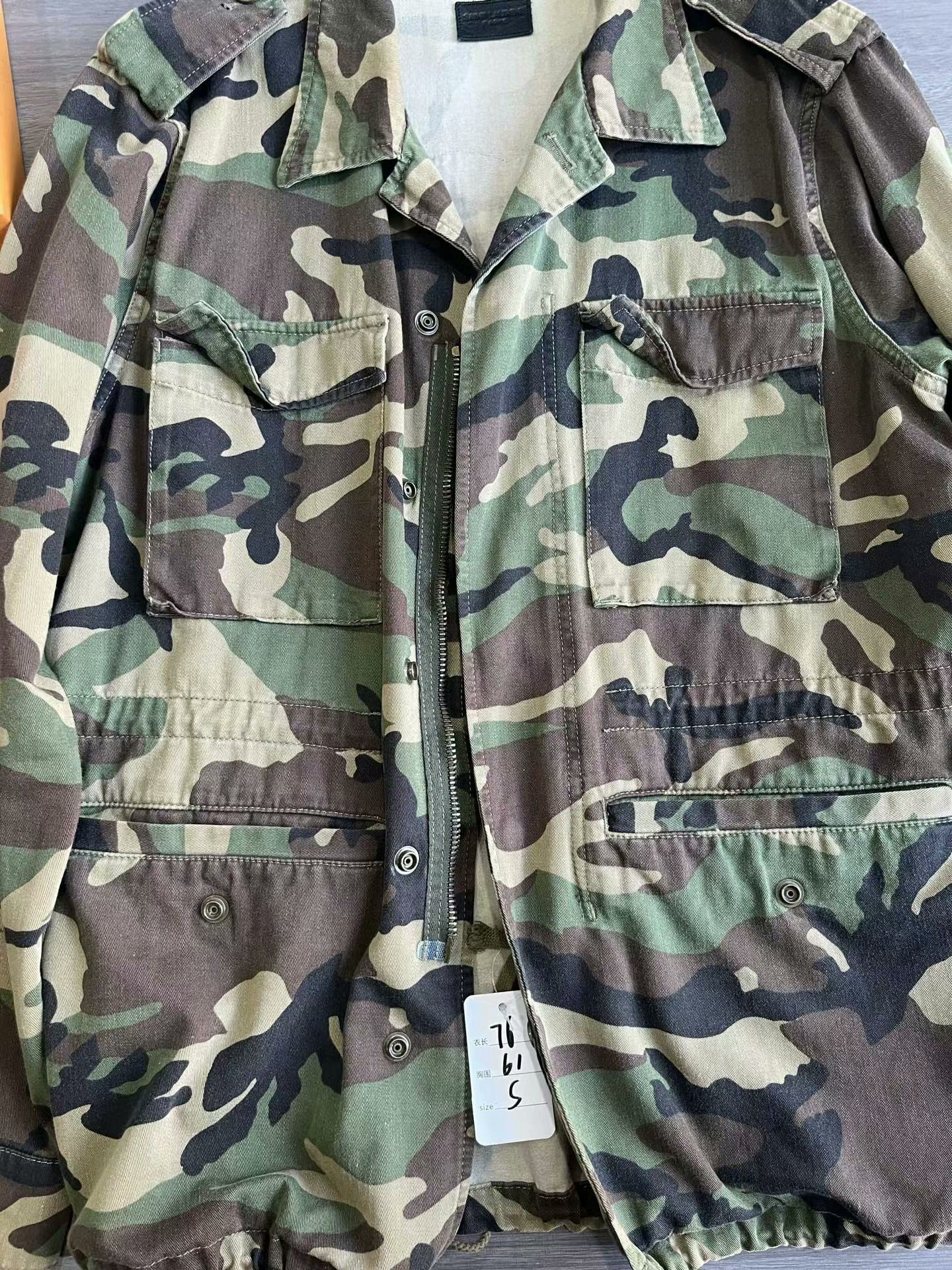 Saint Laurent Paris camouflage utility jacket by Saint Laurent Size US S / EU 44-46 / 1 - 8 Thumbnail