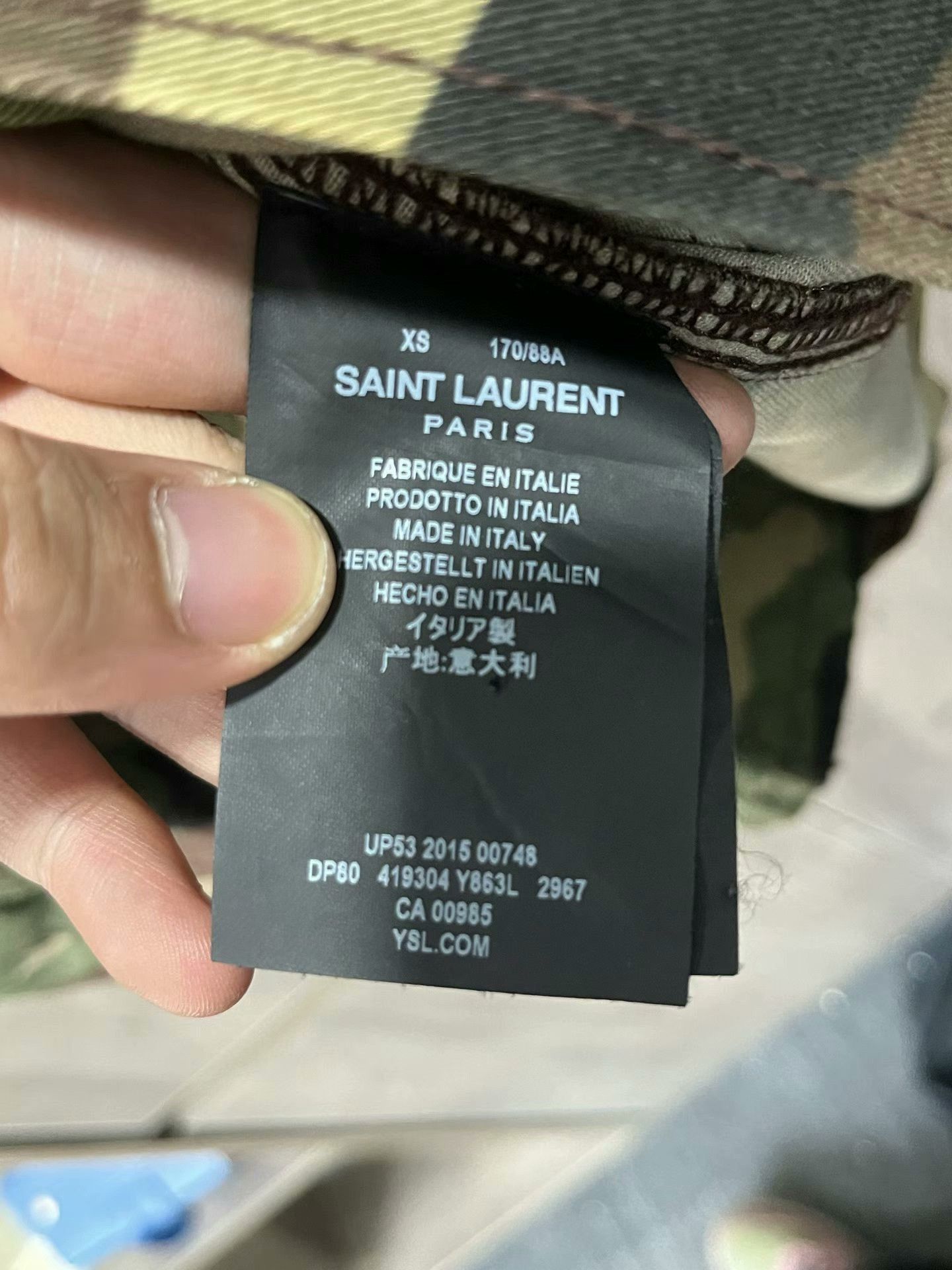 Saint Laurent Paris saint laurent camouflage men's jacket size xs Size US XS / EU 42 / 0 - 8 Thumbnail