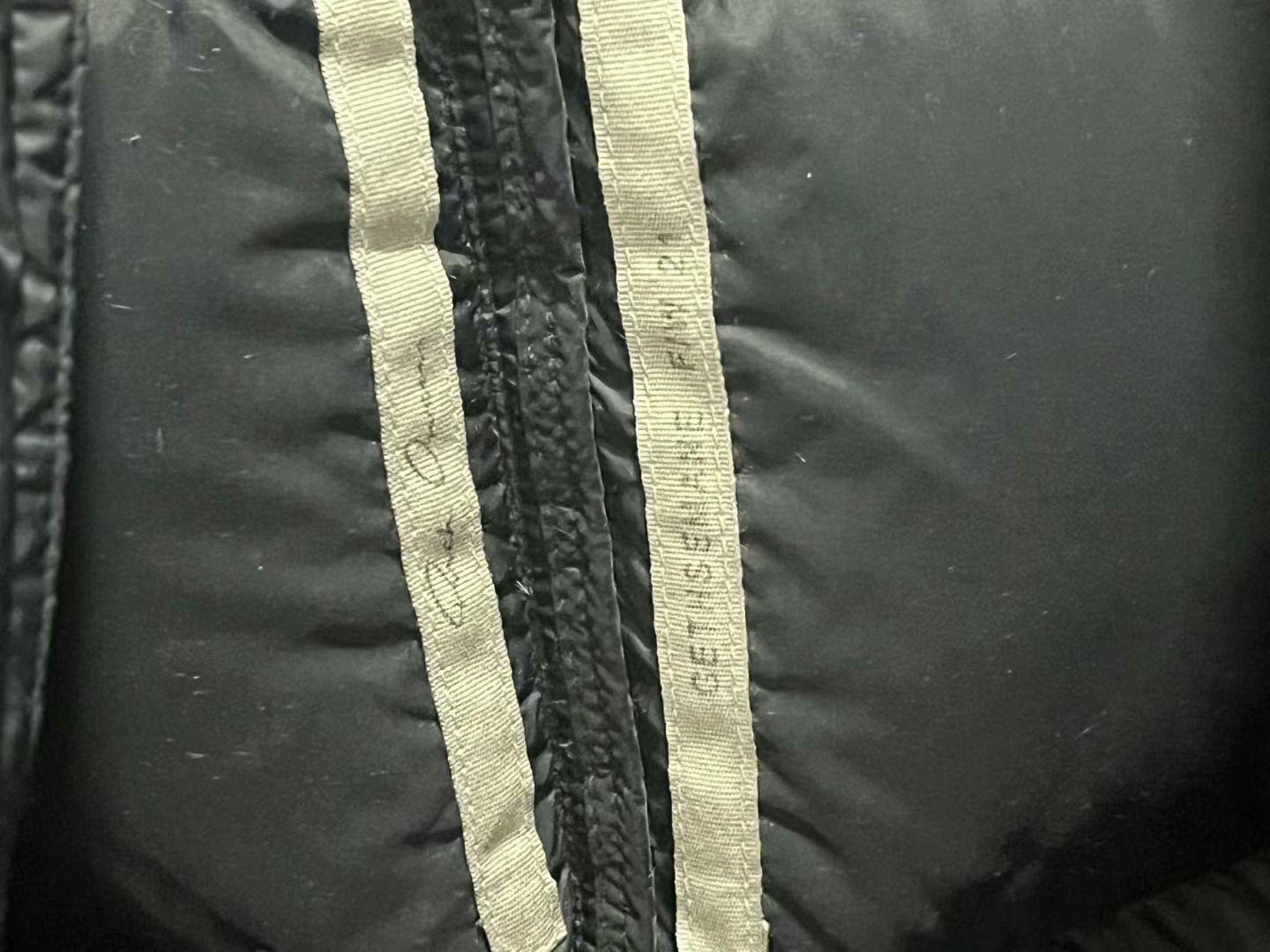 rick owens black down jacket size 48