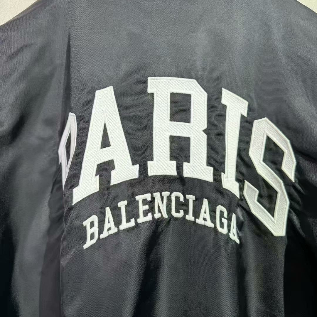 Balenciaga Balenciaga Paris Baseball Jacket Size S Size US S / EU 44-46 / 1 - 4 Thumbnail