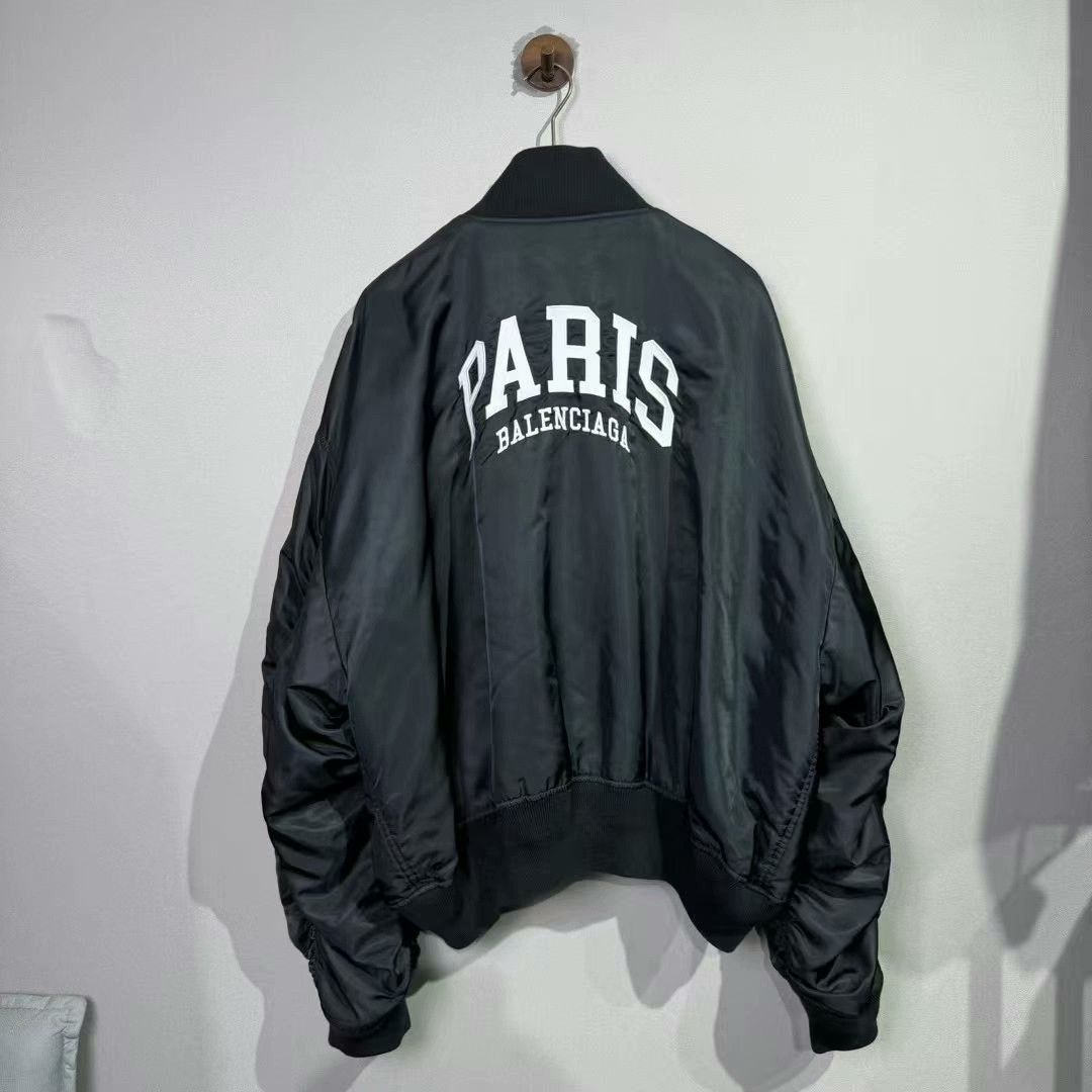 Balenciaga Balenciaga Paris Baseball Jacket Size S Size US S / EU 44-46 / 1 - 2 Thumbnail