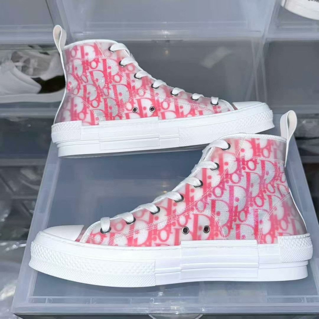 Dior dior b23 full print white and red sneakers Size US 10.5 / EU 43-44 - 3 Thumbnail