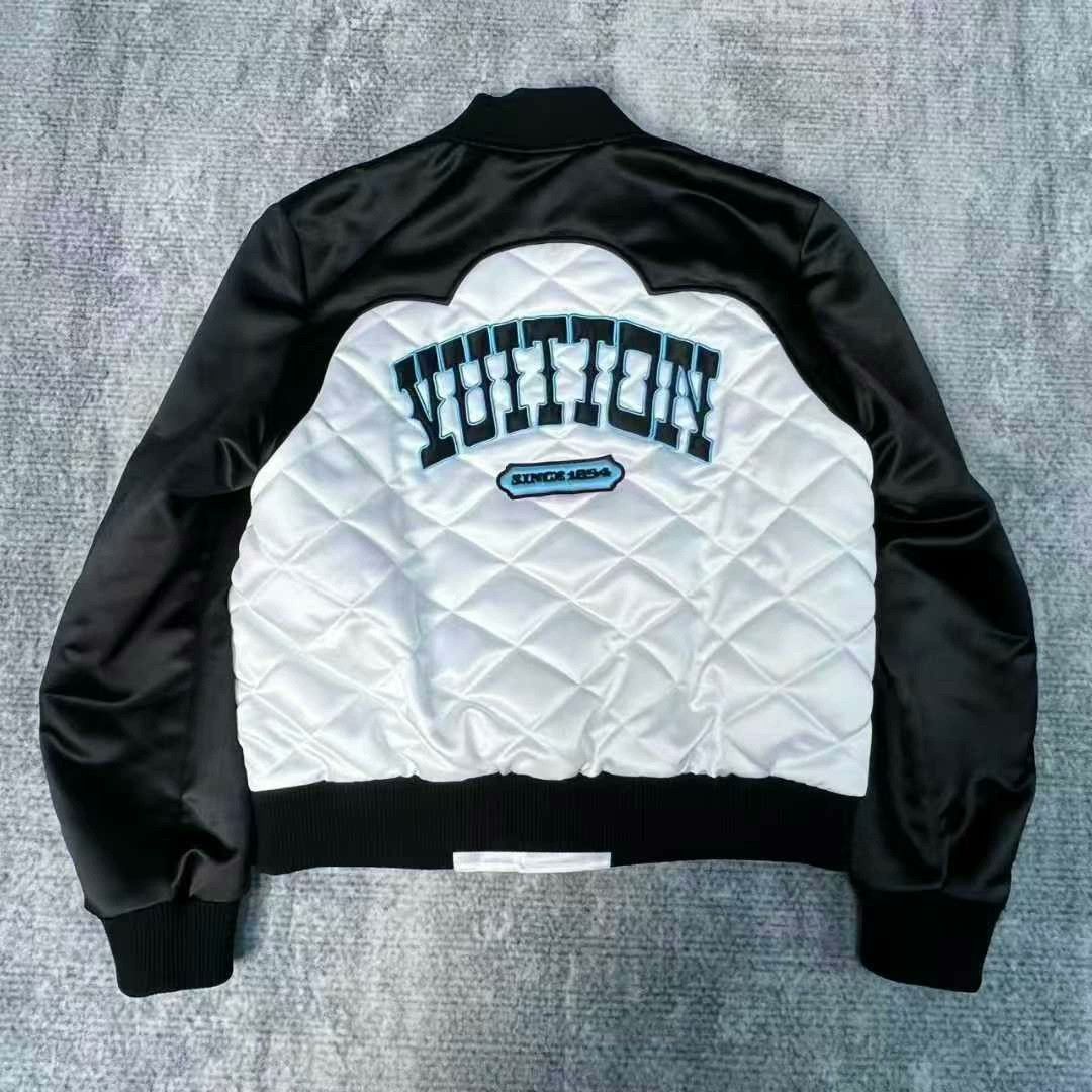 Louis Vuitton black and white logo baseball jacket Size US M / EU 48-50 / 2 - 2 Thumbnail