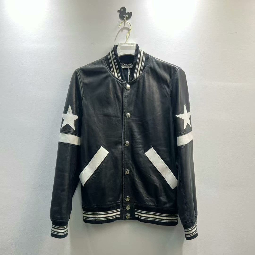 Givenchy Givenchy Leather Baseball Jacket for Men Size US M / EU 48-50 / 2 - 4 Thumbnail