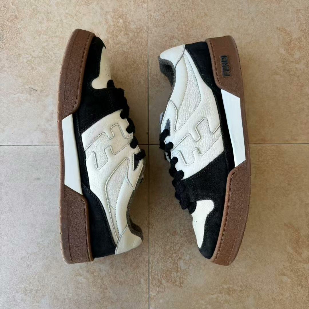 Fendi fendi leather patchwork sneakers size 43 Size US 9 / EU 42 - 4 Thumbnail