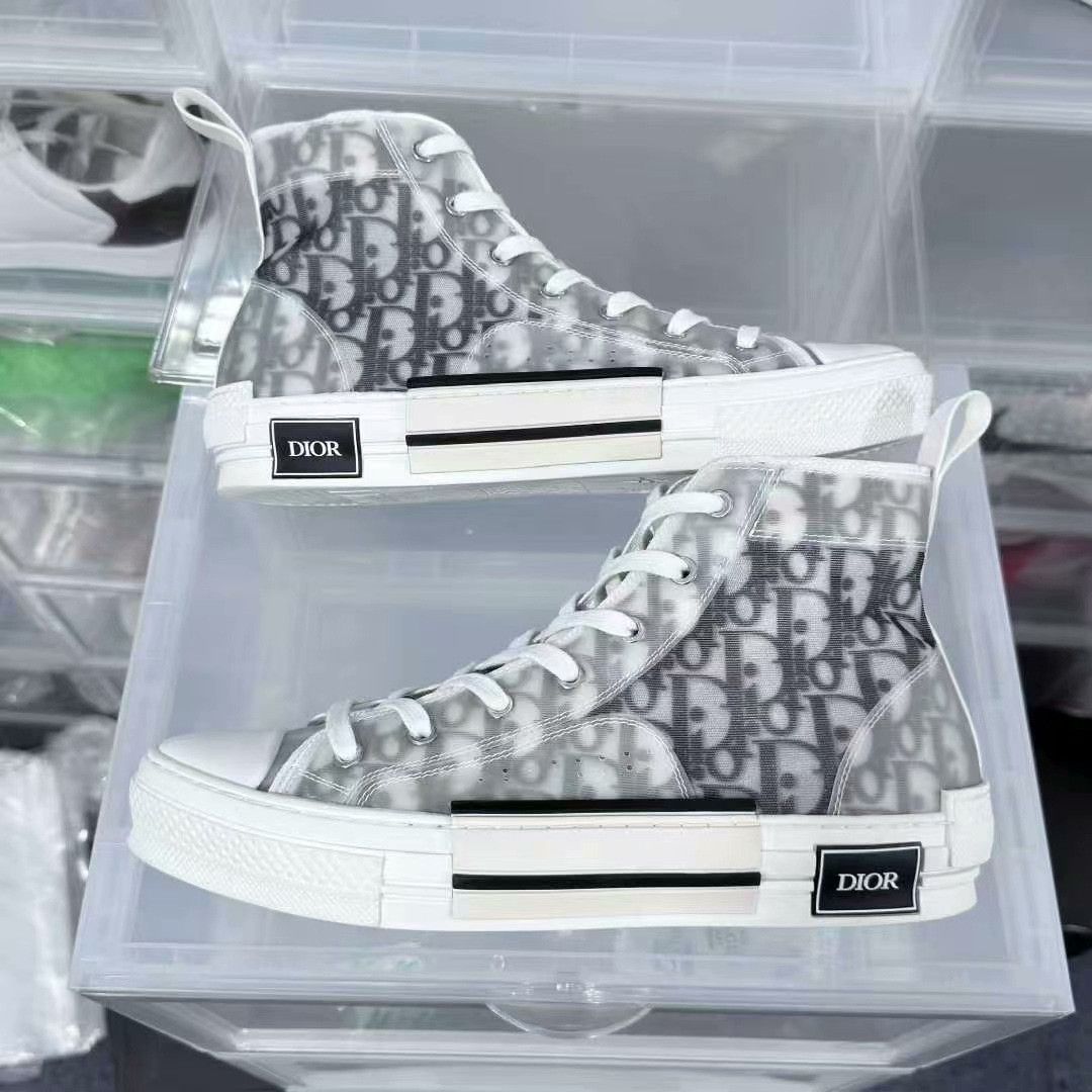 Dior dior b23 white black full print sneakers Size US 9 / EU 42 - 2 Thumbnail