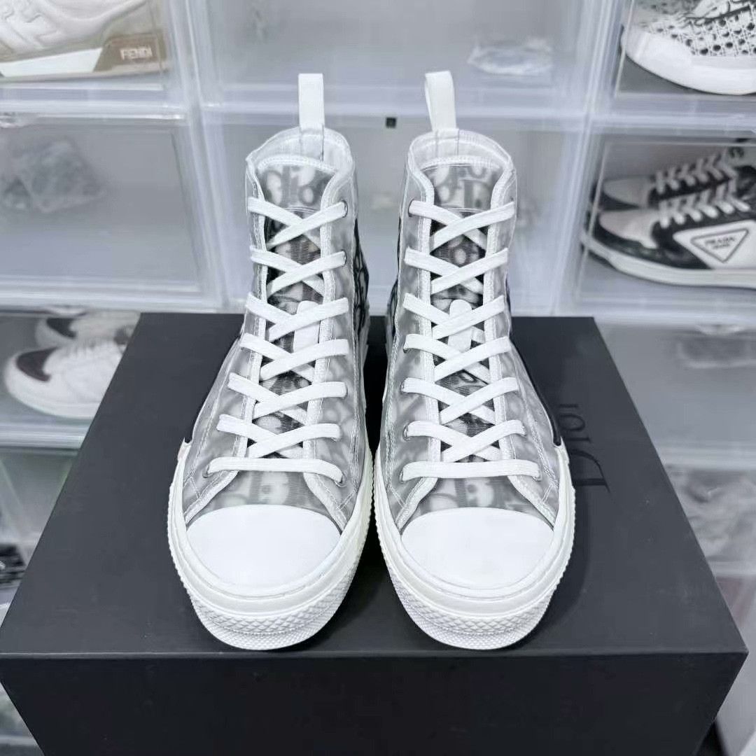 Dior dior b23 white black full print sneakers Size US 9 / EU 42 - 4 Thumbnail