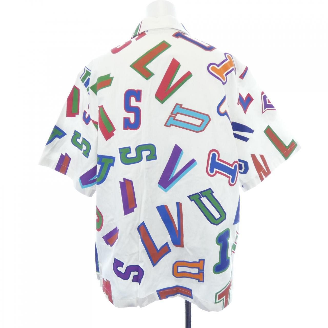 Louis Vuitton Louis Vuitton Louis Vuitton NBA Basketball Letter Over Shirt S/S Shirt Cotton Tops HLS01WES9 DUTY FREE for USA Size ONE SIZE - 2 Thumbnail
