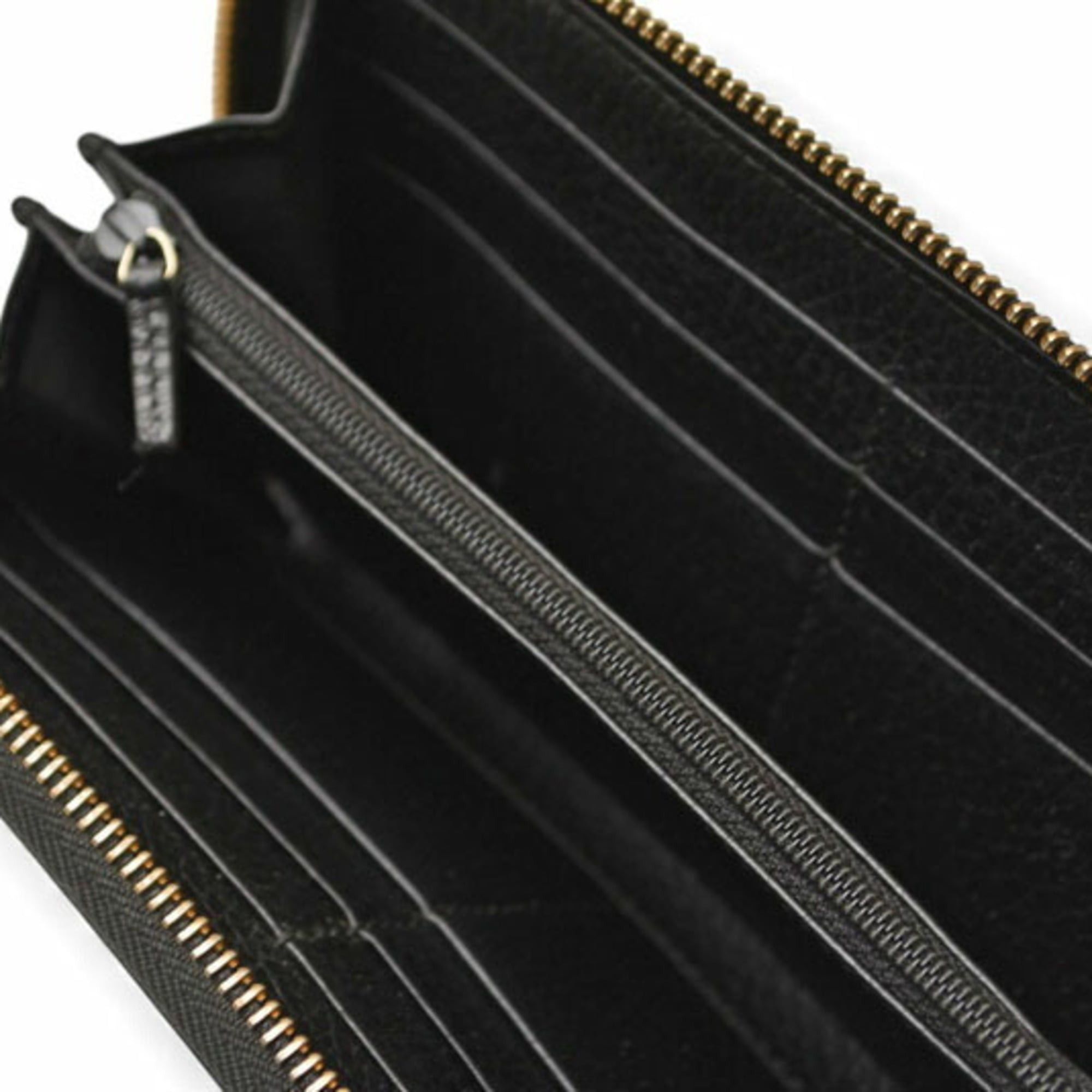 Gucci Gucci Wallet, GUCCI Round Leather Long Wallet 509644 with Interlocking G in Black Size ONE SIZE - 7 Thumbnail