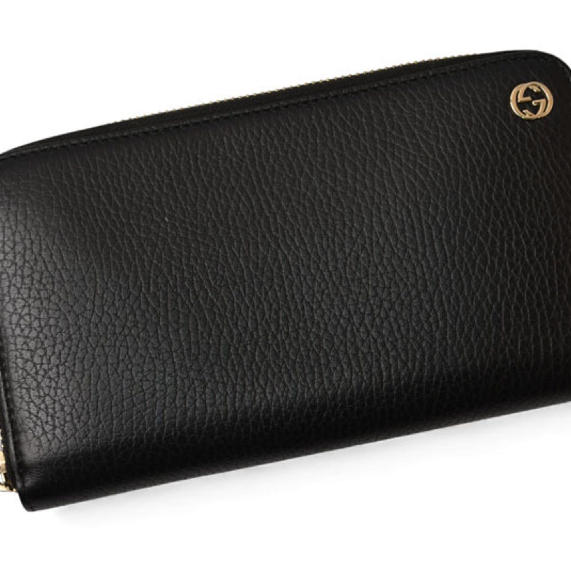 Gucci Gucci Wallet, GUCCI Round Leather Long Wallet 509644 with Interlocking G in Black Size ONE SIZE - 3 Thumbnail