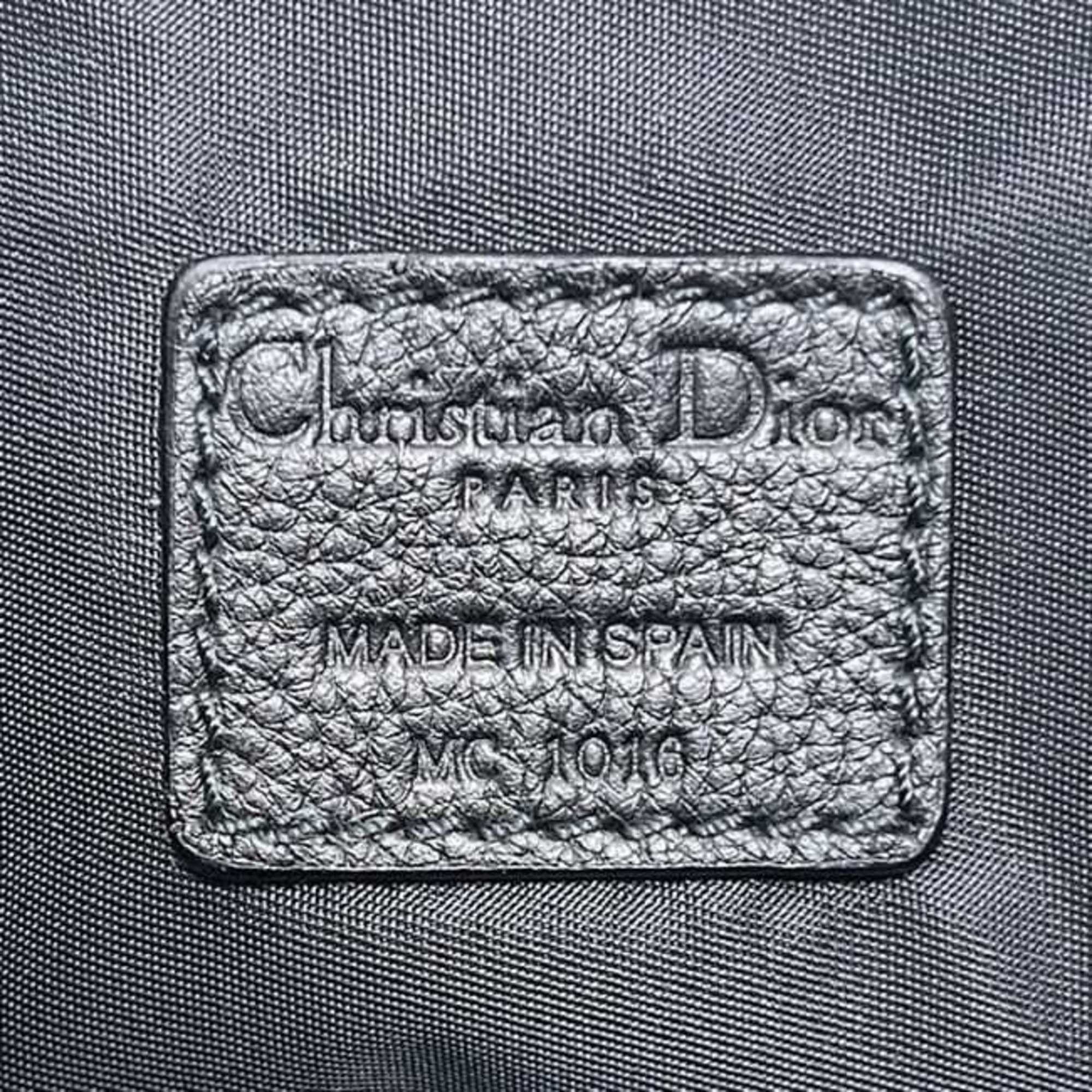 Dior Christian Dior Waist Pouch f-24651 Black Trotter Canvas and Leather MC1016 Belt Bag Crossbody for Men Women Size ONE SIZE - 7 Thumbnail