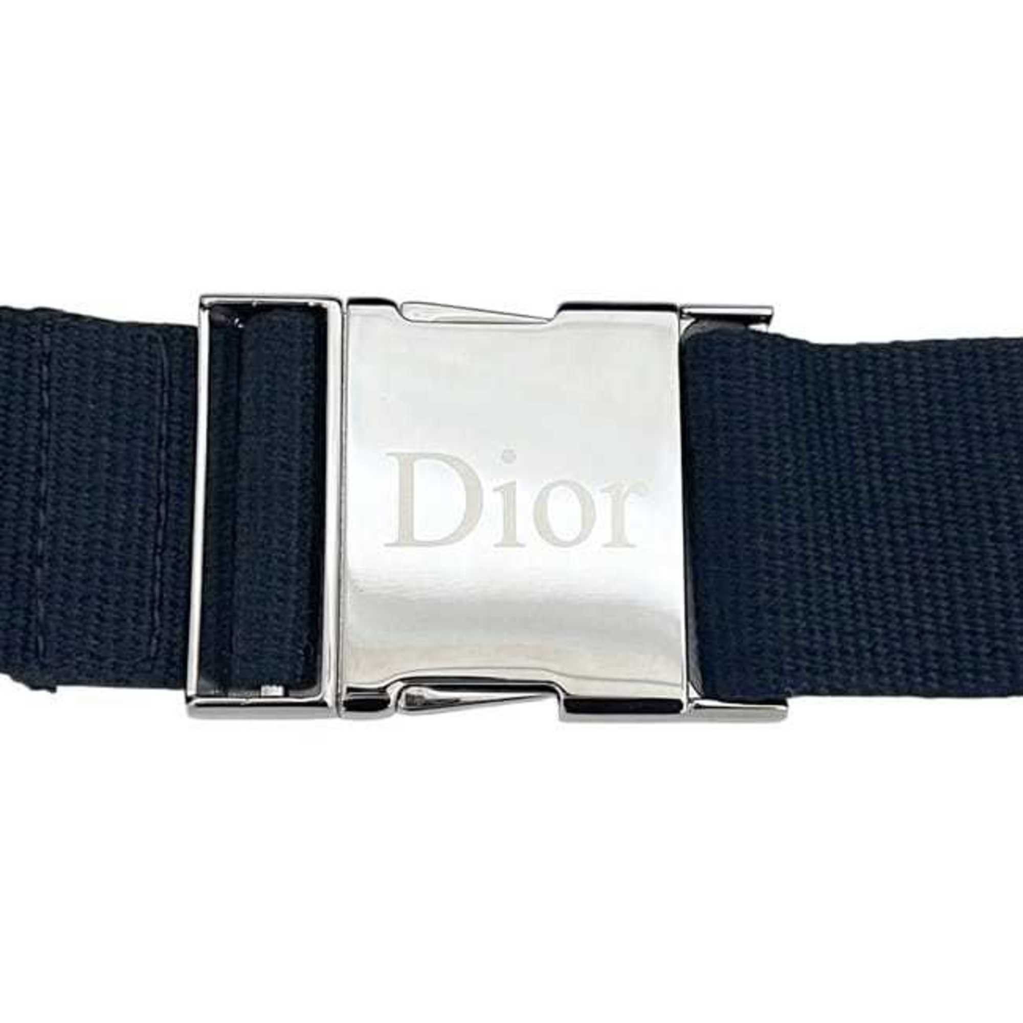 Dior Christian Dior Waist Pouch f-24651 Black Trotter Canvas and Leather MC1016 Belt Bag Crossbody for Men Women Size ONE SIZE - 8 Thumbnail